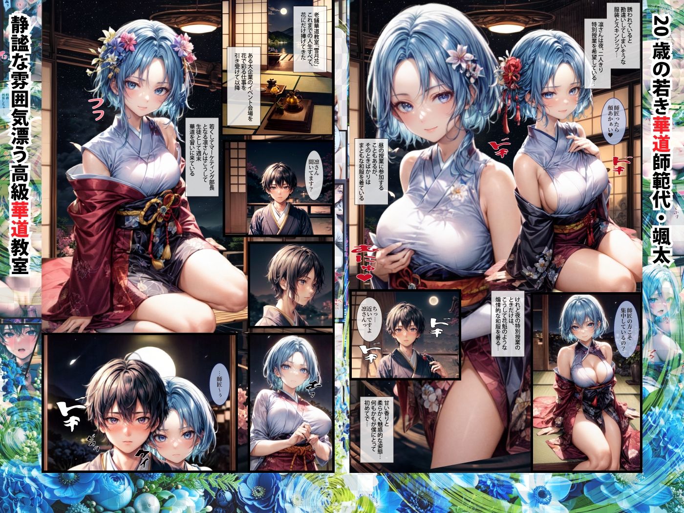 サンプル画像1:ツンデレ華道美女は年下師匠に我慢できない:花の誘惑(おねじょ) [d_639715]