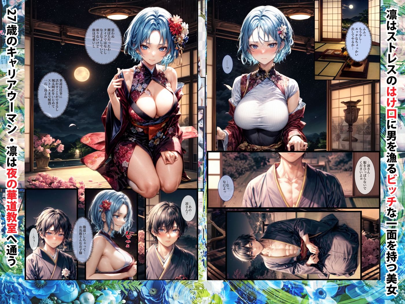 サンプル画像2:ツンデレ華道美女は年下師匠に我慢できない:花の誘惑(おねじょ) [d_639715]