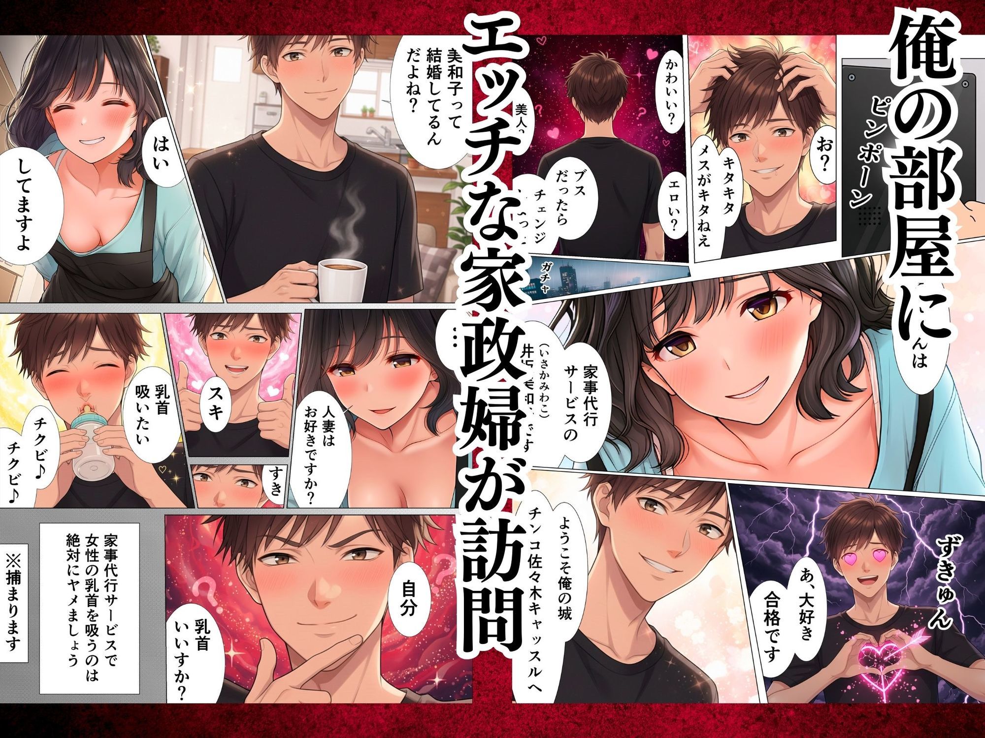 チンコ佐々木は家政婦ハーレムでイクっ!!(1)〜デリヘル代わりに家事代行サービスを頼んだら学生時代の初恋清楚な同級生がレス人妻になって部屋に来たので再会托卵セックスした〜井坂美和子(33歳)編 画像1