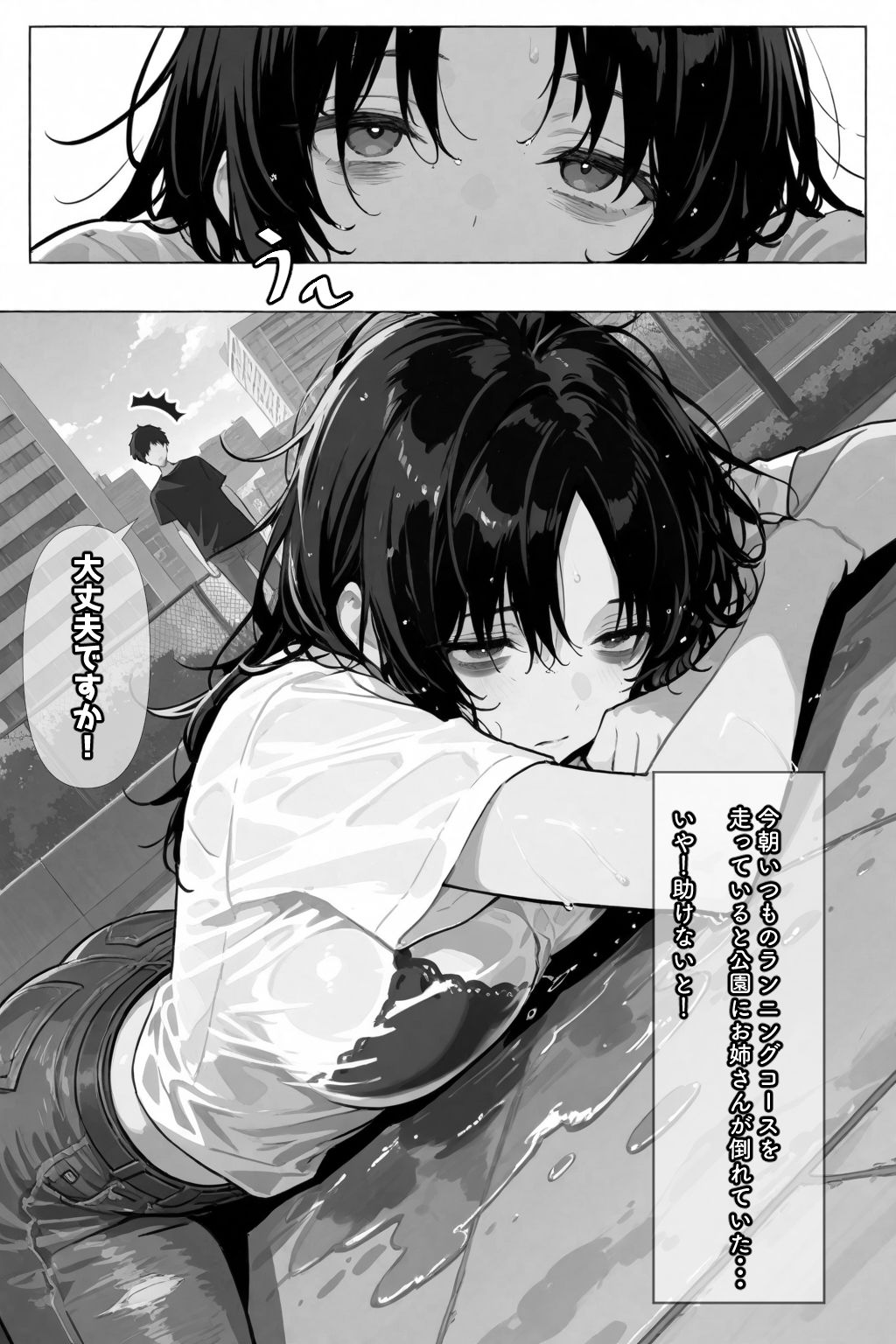 サンプル画像2:巨乳ダウナーお姉さんを拾いました(愛罠（ai_wanna_）) [d_640371]