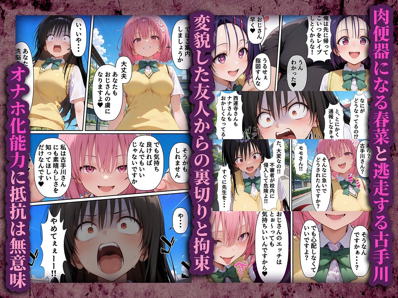 肉便器(オナホ)捕まえた 〜触れて合言葉を言うと生オナホにできるアイテムでヒロインをハントして処女に無責任中出しをキメる〜3 古手川&春菜編 画像2
