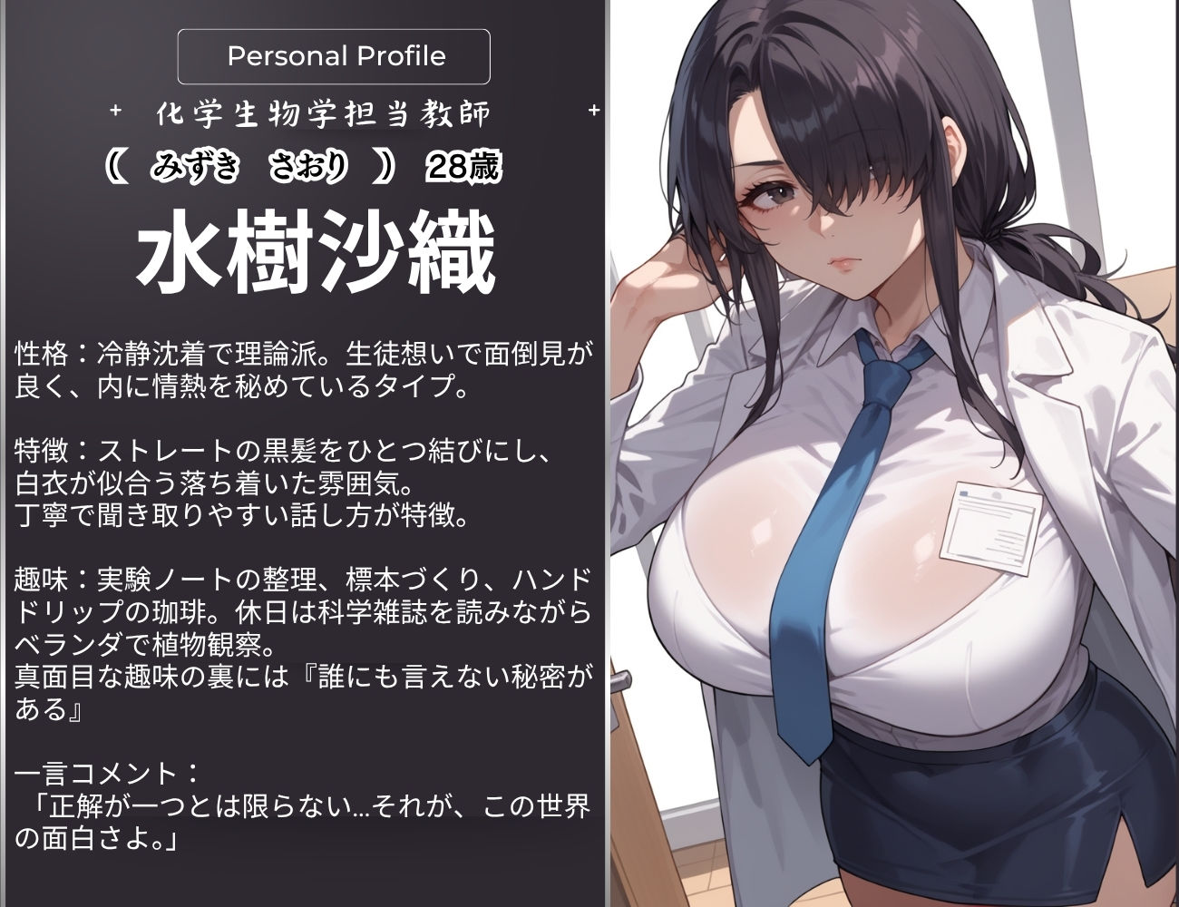 サンプル画像1:ずっと真面目だと思ってたあの先生が実はめちゃくちゃ変態女だった話。(くりきんとん) [d_641397]