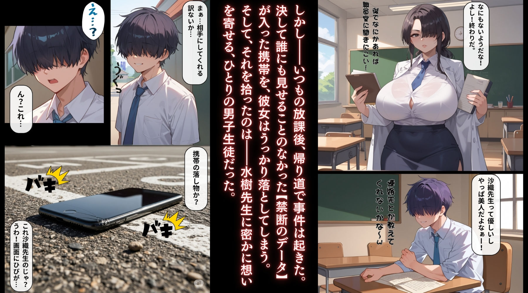 サンプル画像5:ずっと真面目だと思ってたあの先生が実はめちゃくちゃ変態女だった話。(くりきんとん) [d_641397]