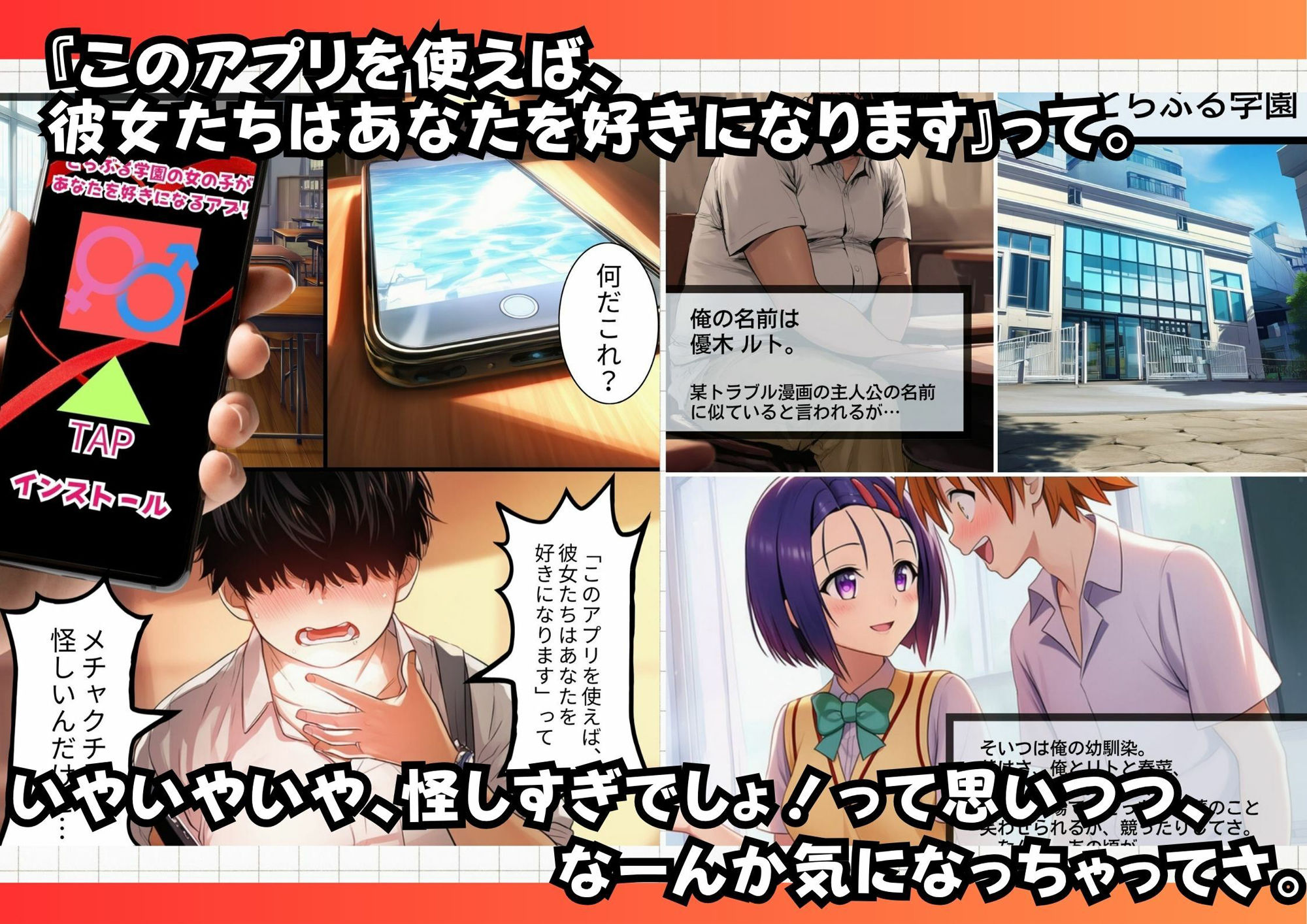 サンプル画像1:とらぶる学園催●アプリ(AI欲イラスト屋さん：わんたんめん) [d_641936]