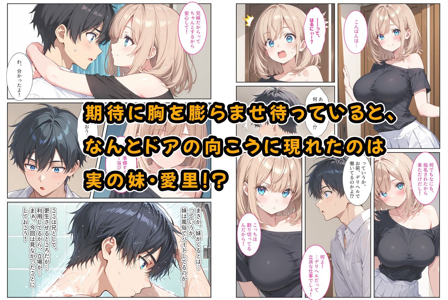 サンプル画像2:デリヘル呼んだら妹が！背徳セックスで爆乳の妹がセフレになりました！(StudioSR（妹･人妻･巨乳推し）) [d_642008]
