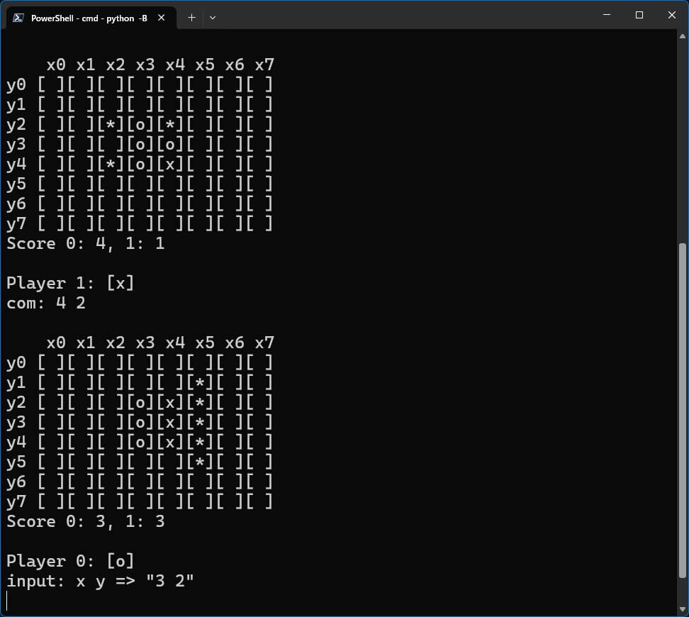 PythonでCUIとGUI両対応のリバーシをつくろう 画像2