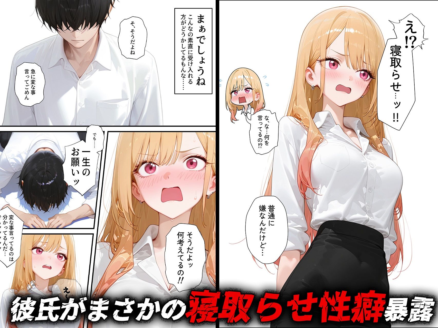 サンプル画像1:寝取らせ提案したら彼女との仲が親密になった話【喜多川◯夢】(背徳教師) [d_643287]