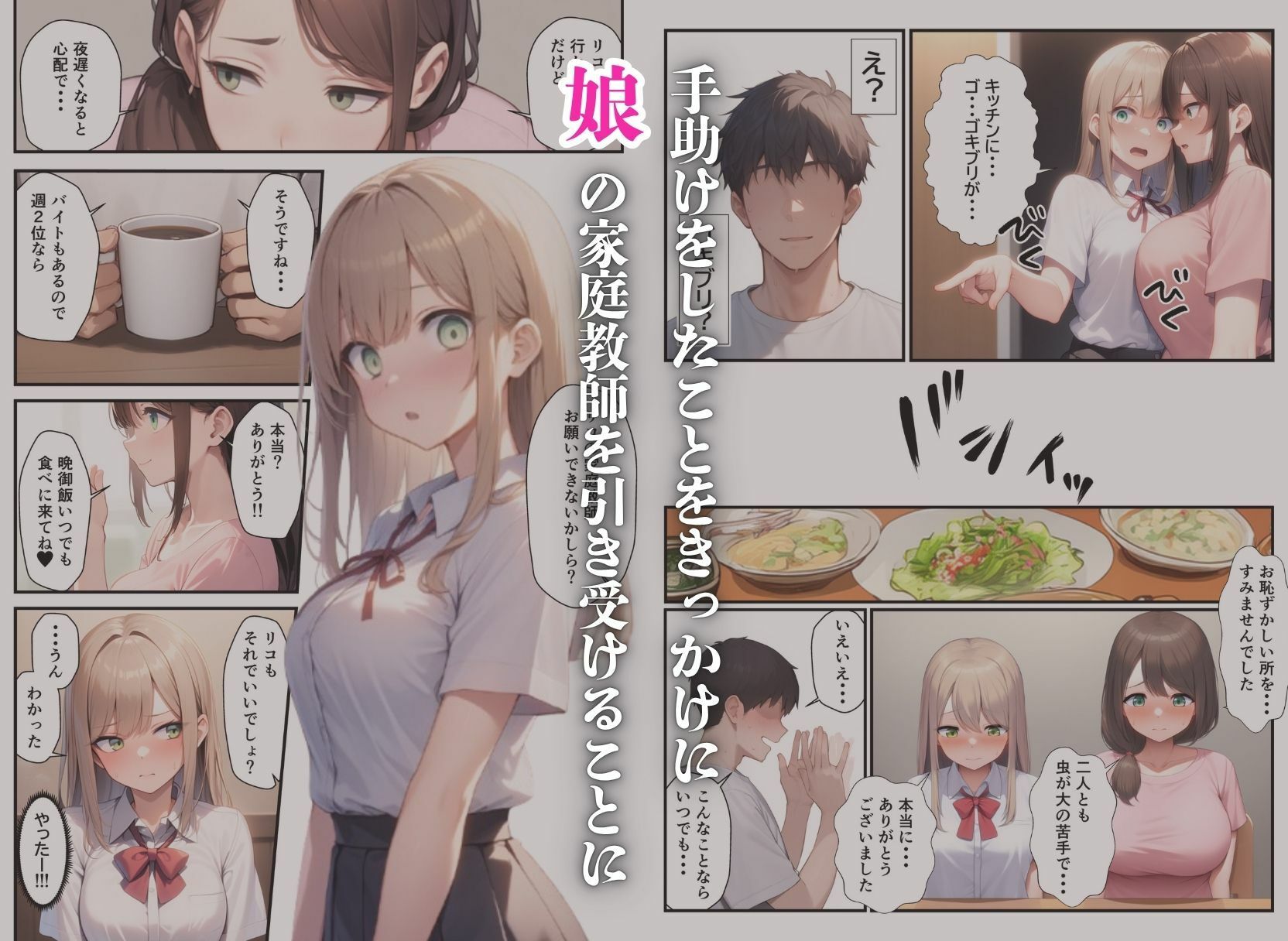 サンプル画像2:隣に引っ越してきた美人母娘とハーレム親子丼(まんまん屋) [d_644022]