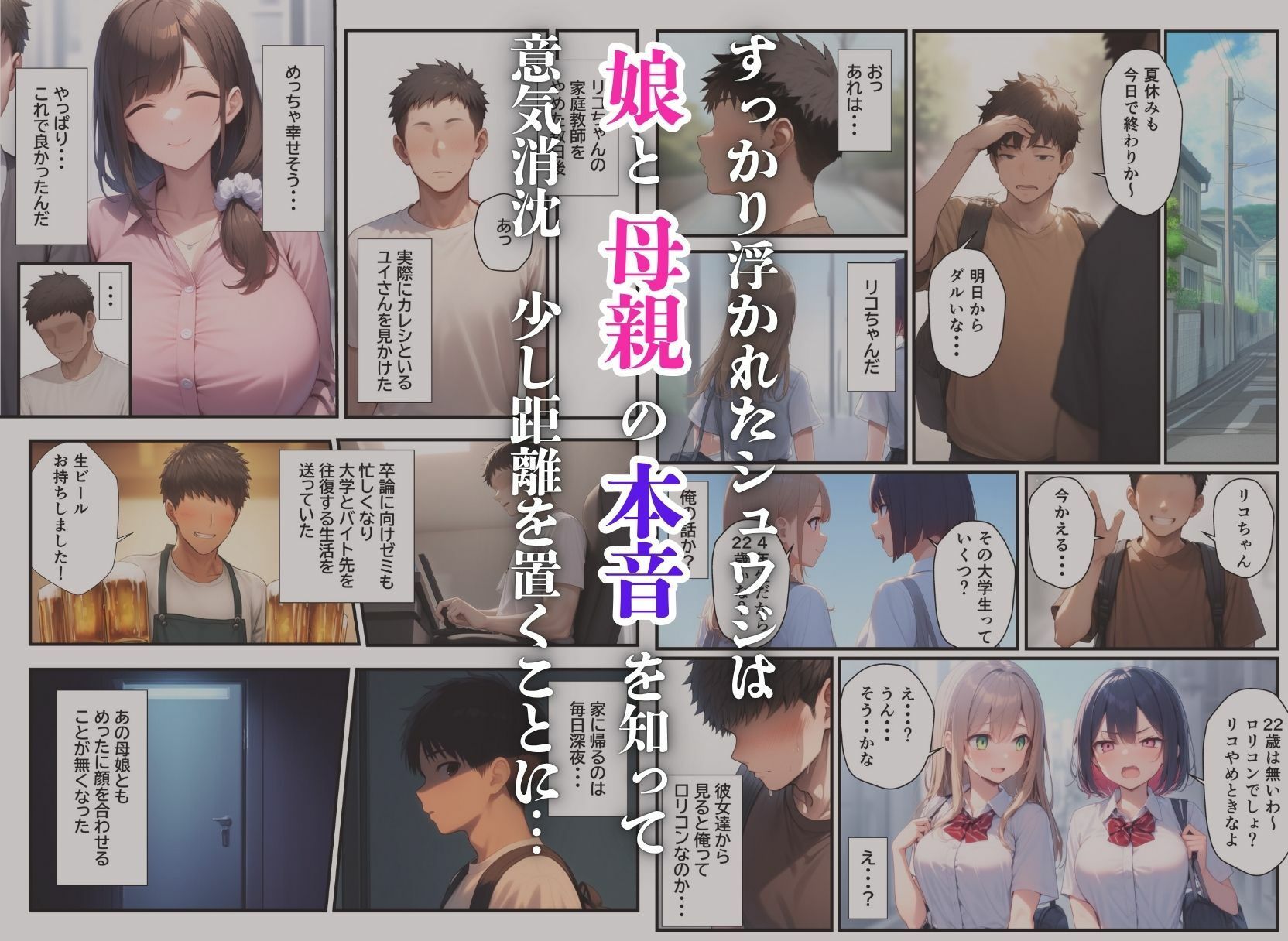隣に引っ越してきた美人母娘とハーレム親子丼 画像5