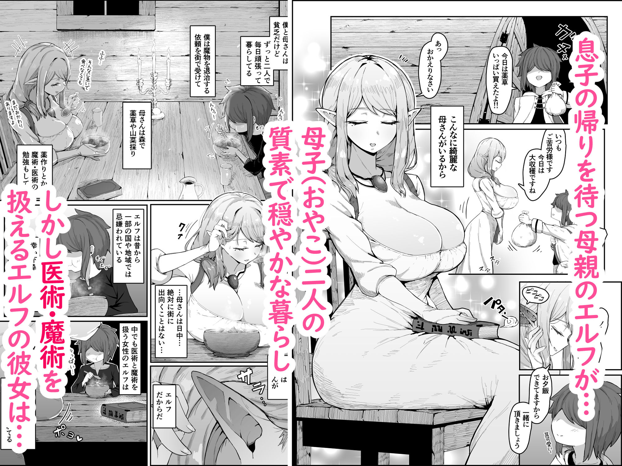 サンプル画像2:エルフの母と孕むまで(ムルの本箱) [d_644421]