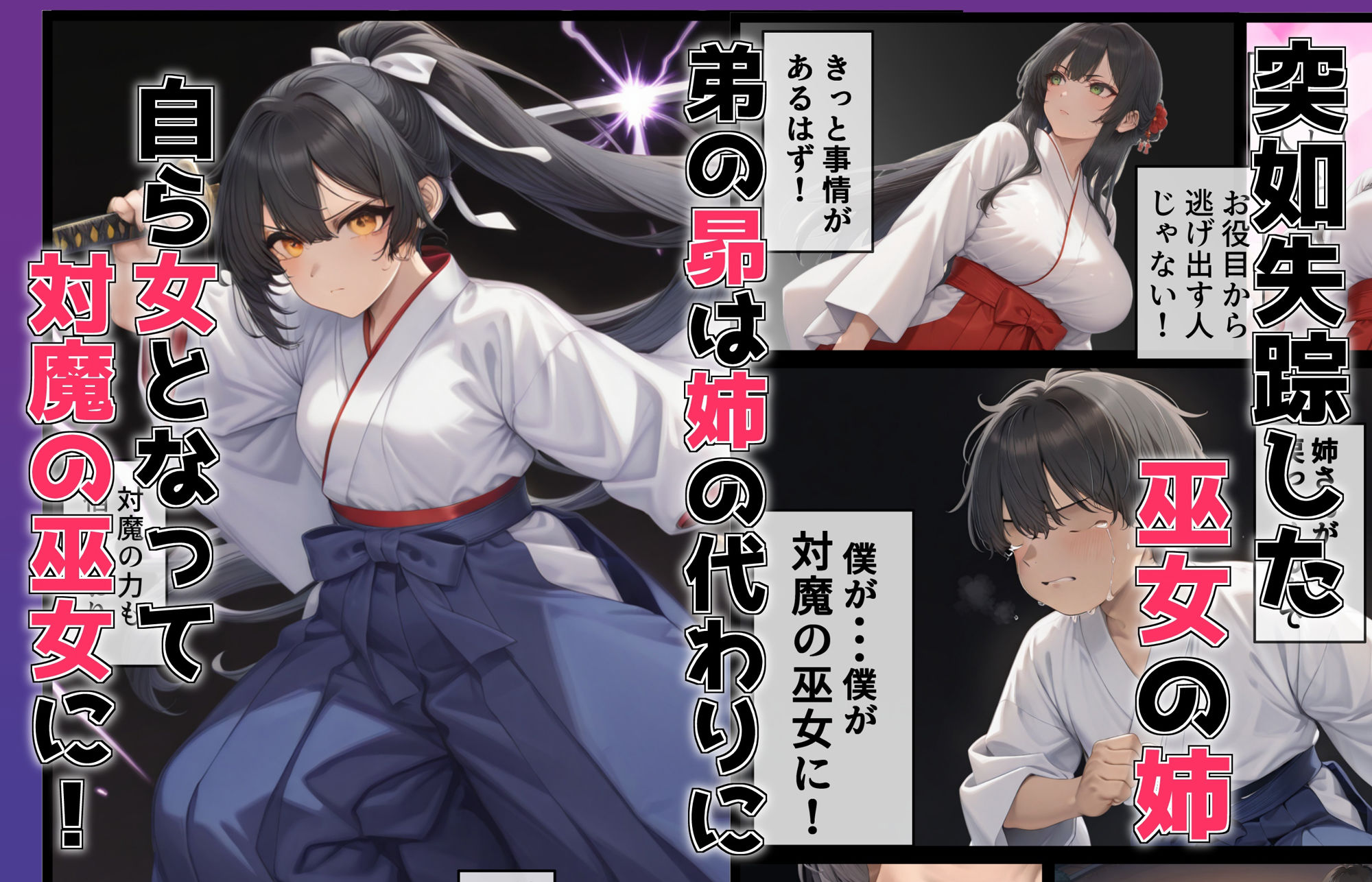 サンプル画像6:TSしてシたいこと〜姉の代わりに対魔の巫女となった弟鬼のチ〇ポに快楽堕ちしてしまう〜(AIでも愛はある) [d_645098]