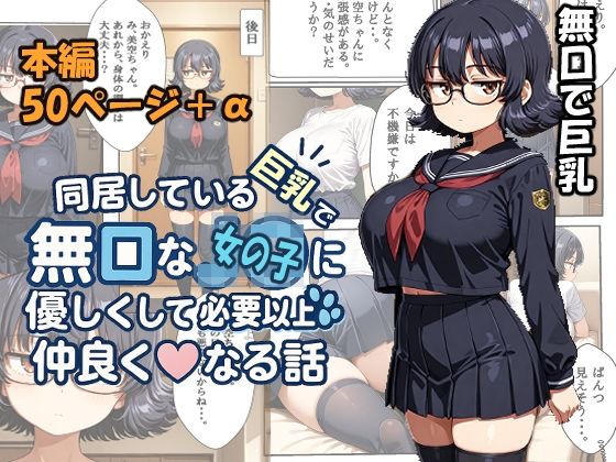 同居している巨乳で無口な少女に優しくして必要以上に仲良く（はーと）なる話