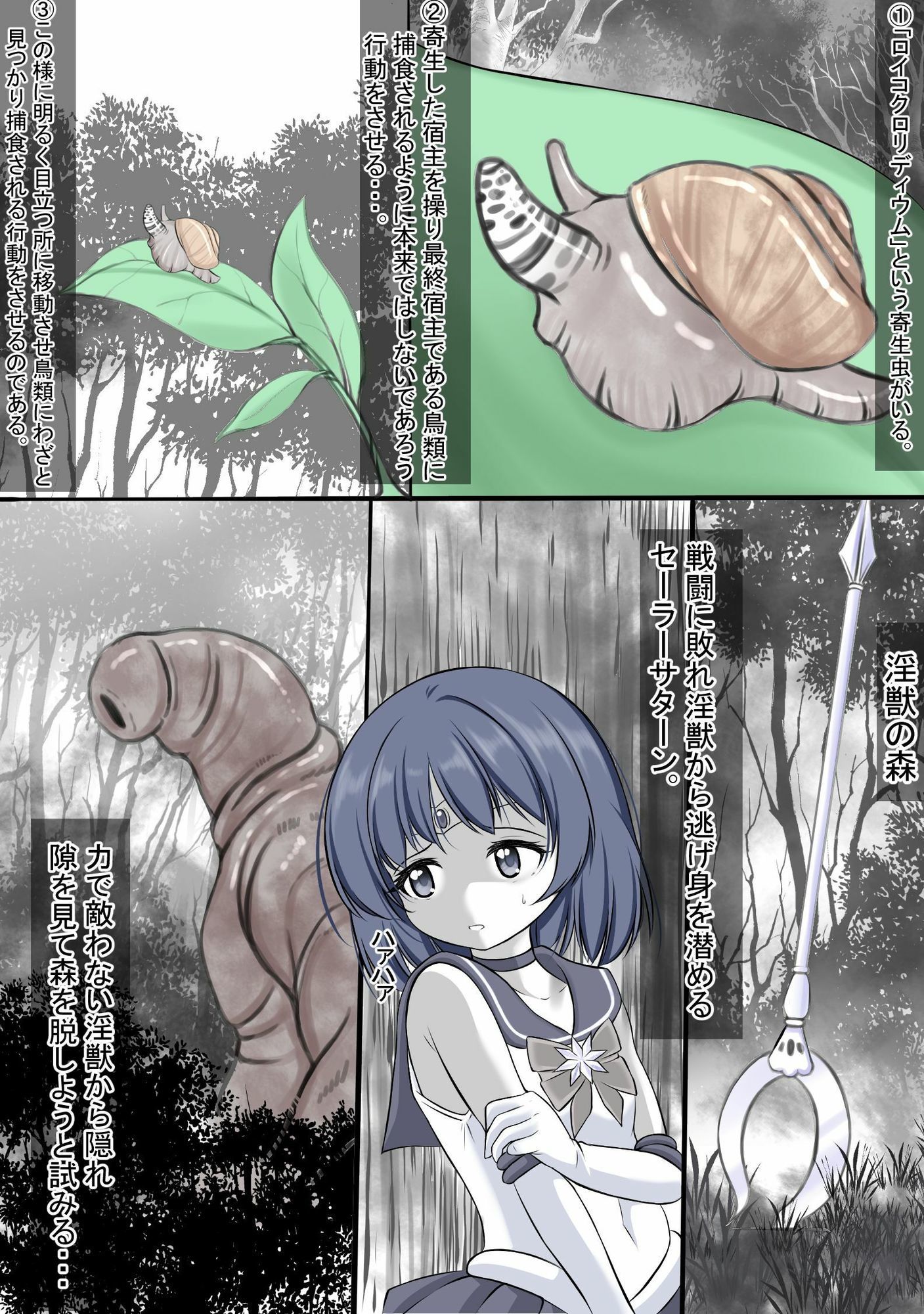 サンプル画像1:寄生虫に寄生され操られてオナニーをさせられ丸呑みにされるセ●ラ●サターン(宵星ヒカリ) [d_645812]