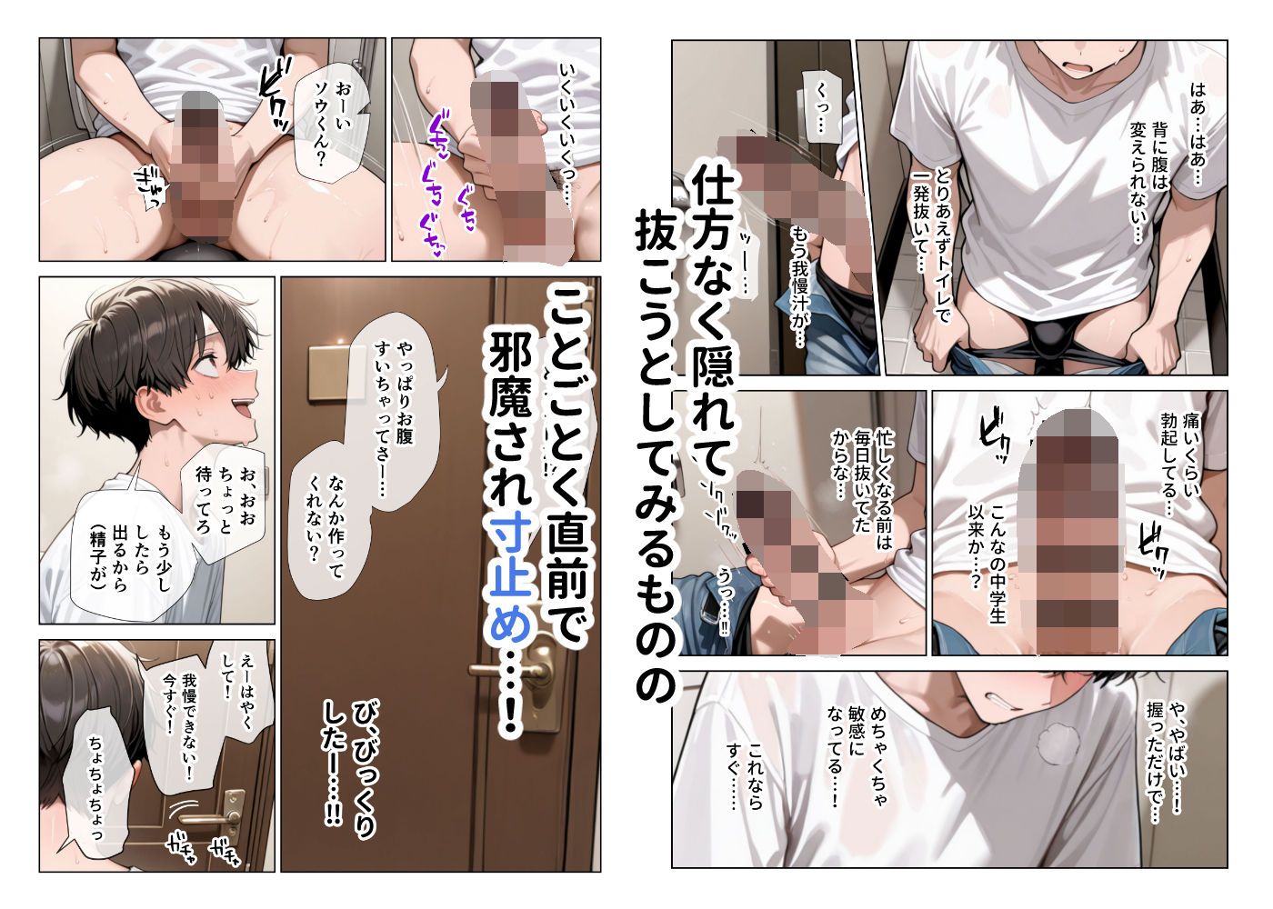オナ禁チンポを寸止め手コキフェラでパンパンにしたあと高速杭打ち騎乗位で心情...-3