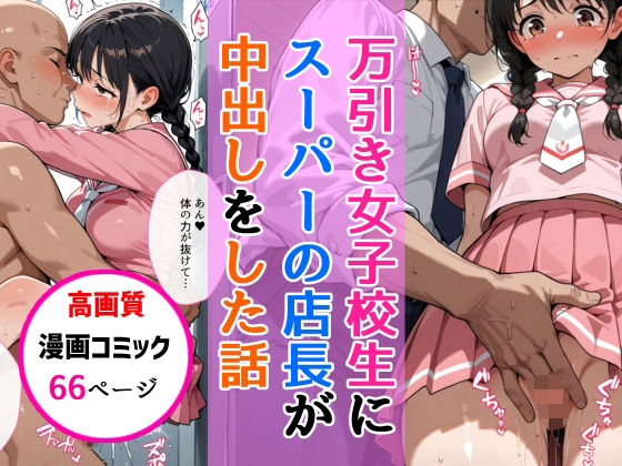 万引きセーラー服女子校生にスーパーの店長が中出しをした話【AIザッハトルテ】