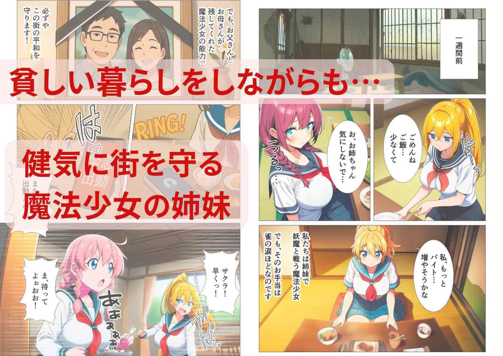 悪堕ち魔法少女〜悦楽の姉妹丼〜 画像1