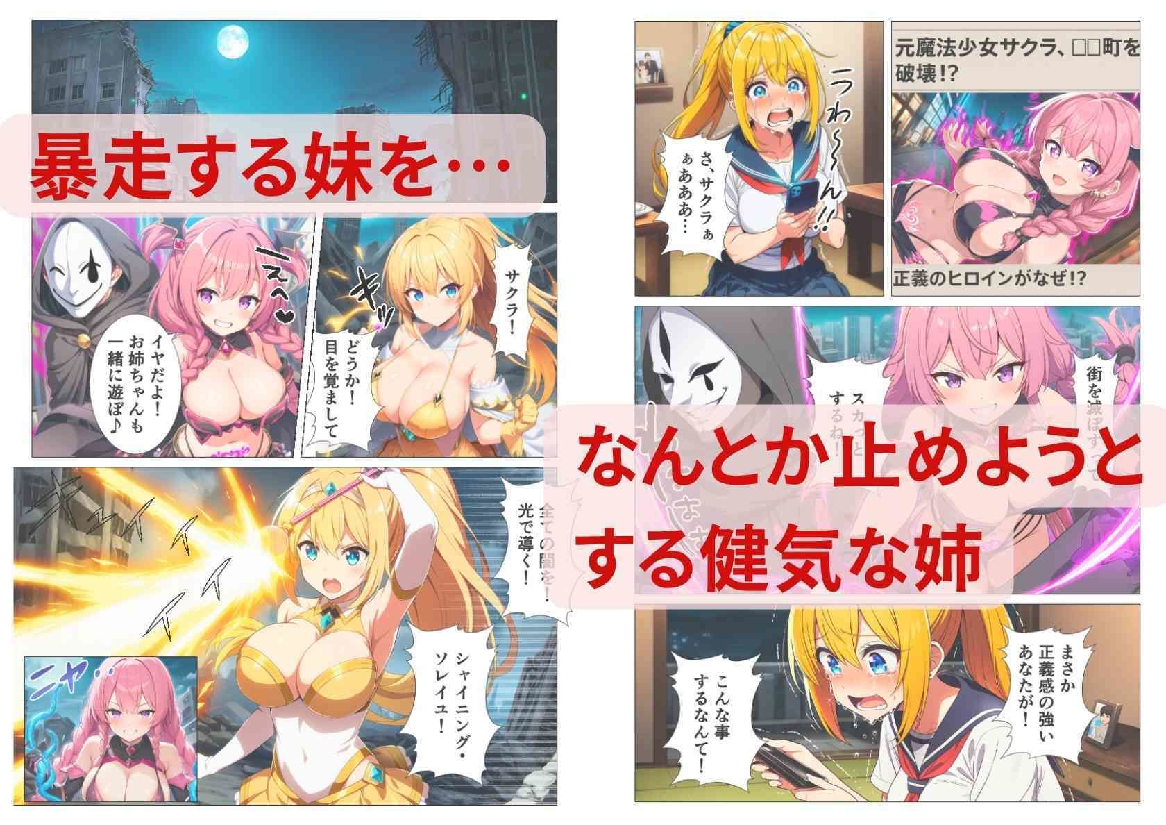 サンプル画像6:悪堕ち魔法少女〜悦楽の姉妹丼〜(シコリの森) [d_646607]