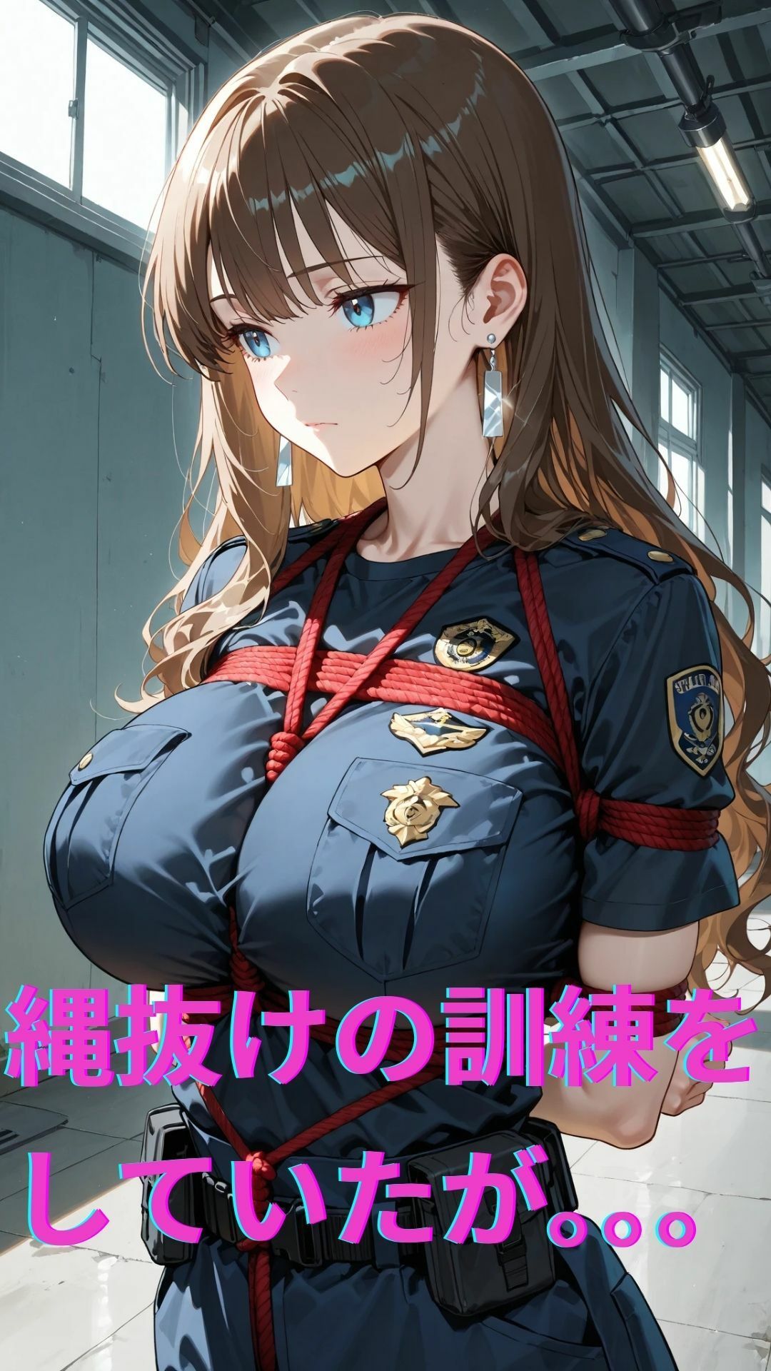 サンプル画像2:氷の女の威厳崩壊 新人教官・紗季 縄抜け訓練の失敗(緊縛同人) [d_646650]