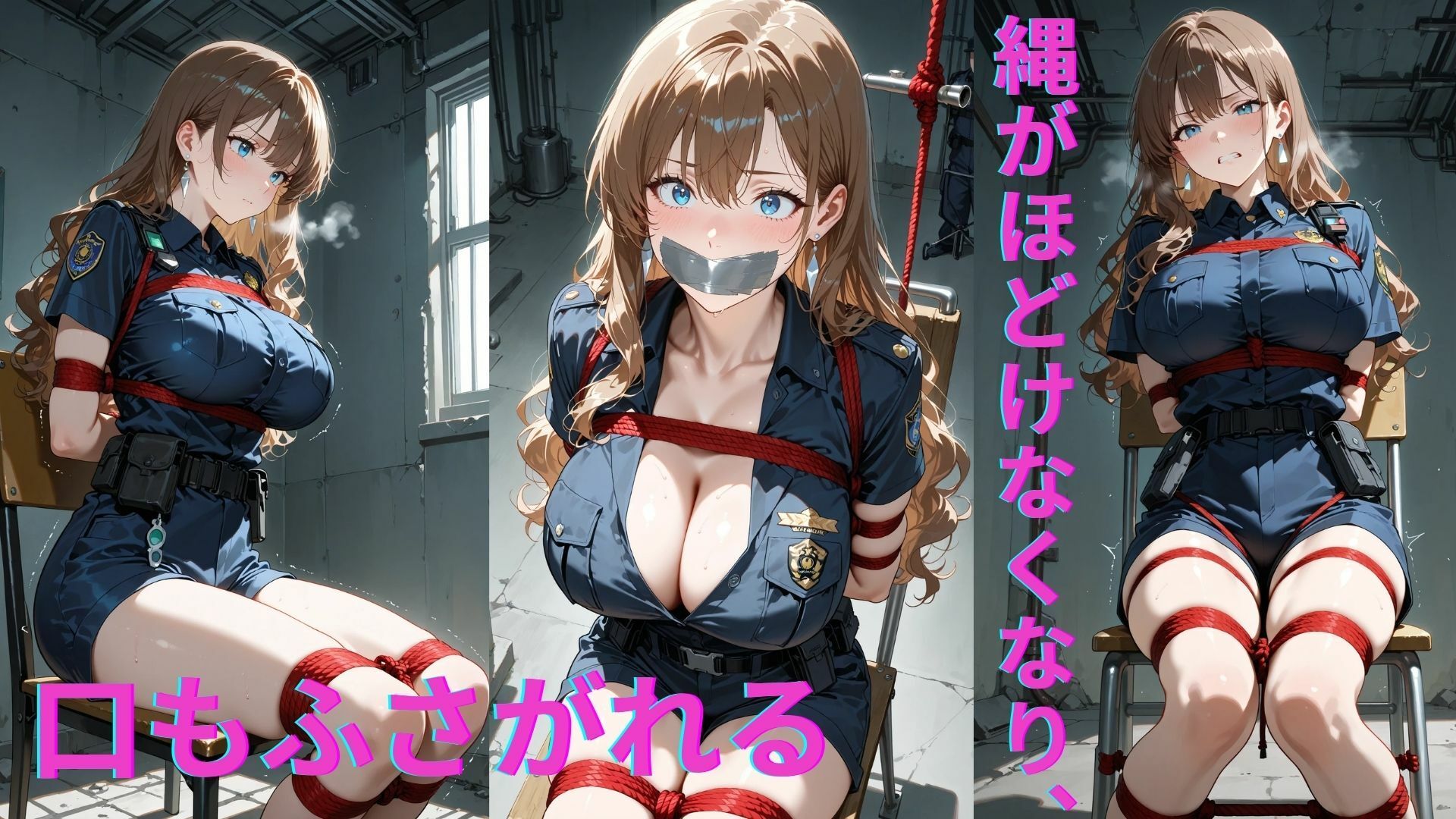 サンプル画像3:氷の女の威厳崩壊 新人教官・紗季 縄抜け訓練の失敗(緊縛同人) [d_646650]