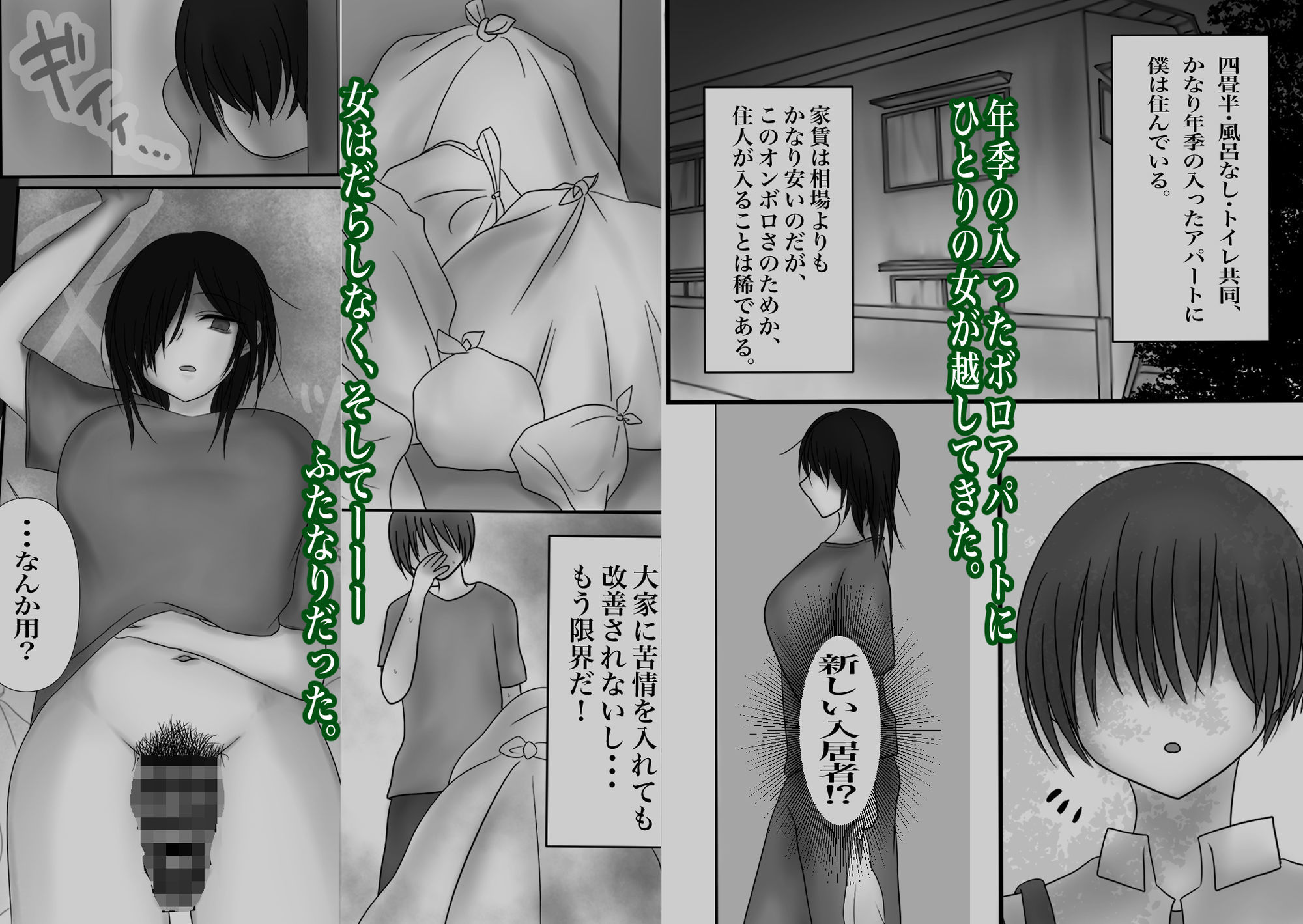 四畳半、隣の汚部屋ふたなりのオナホになる。 画像2