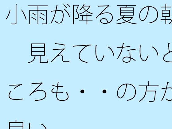 小雨が降る夏の朝  見えていないところも・・の方が良い