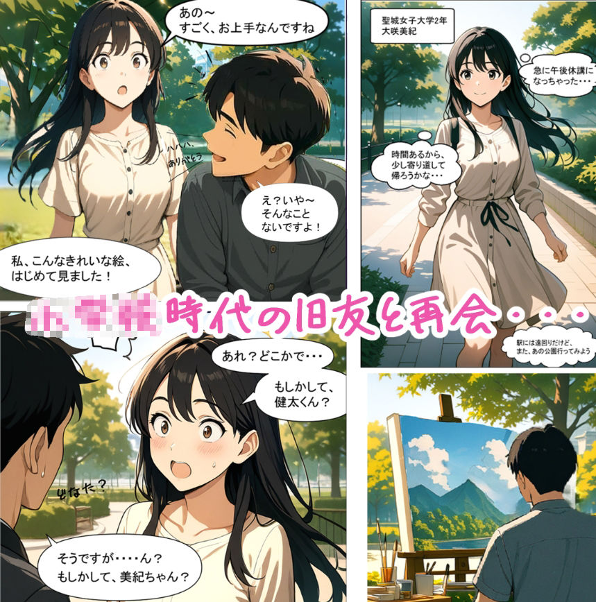 サンプル画像1:一回だけですよ！ 〜画家とモデル〜(イソップ) [d_647028]