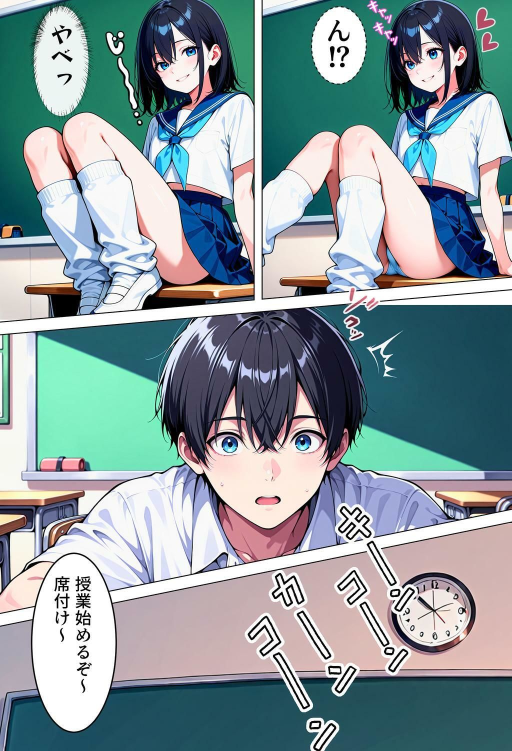 サンプル画像2:転校先の女の子が男の娘で、ち♂ち♂でお仕置きされた話(男の娘専門 るぅでぃ屋) [d_647952]