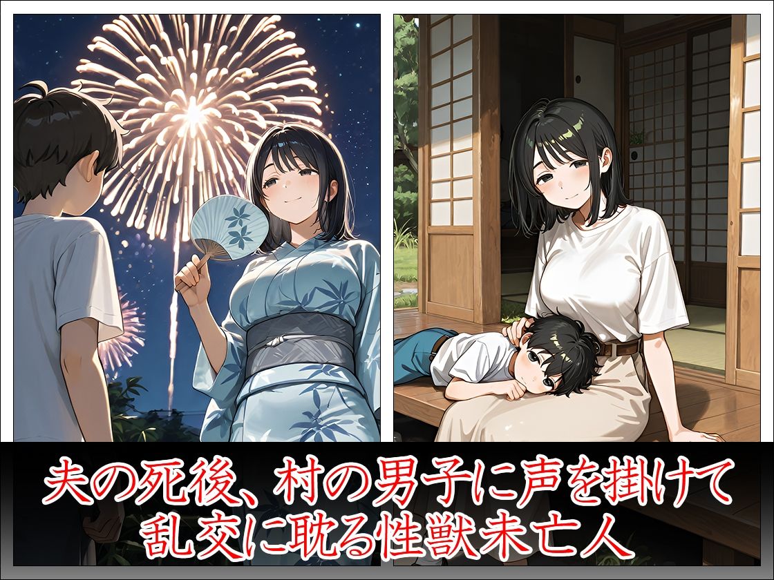 サンプル画像2:性獣未亡人 真夏の男漁り(万工房) [d_648550]