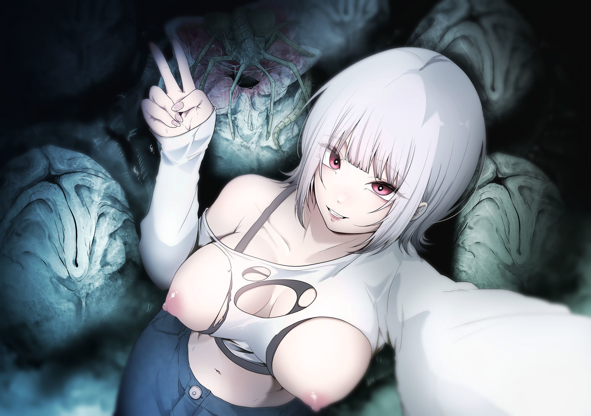 サンプル画像1:オカルト大好きギャルエイリアンの苗床になる(てるてるがーる) [d_648737]