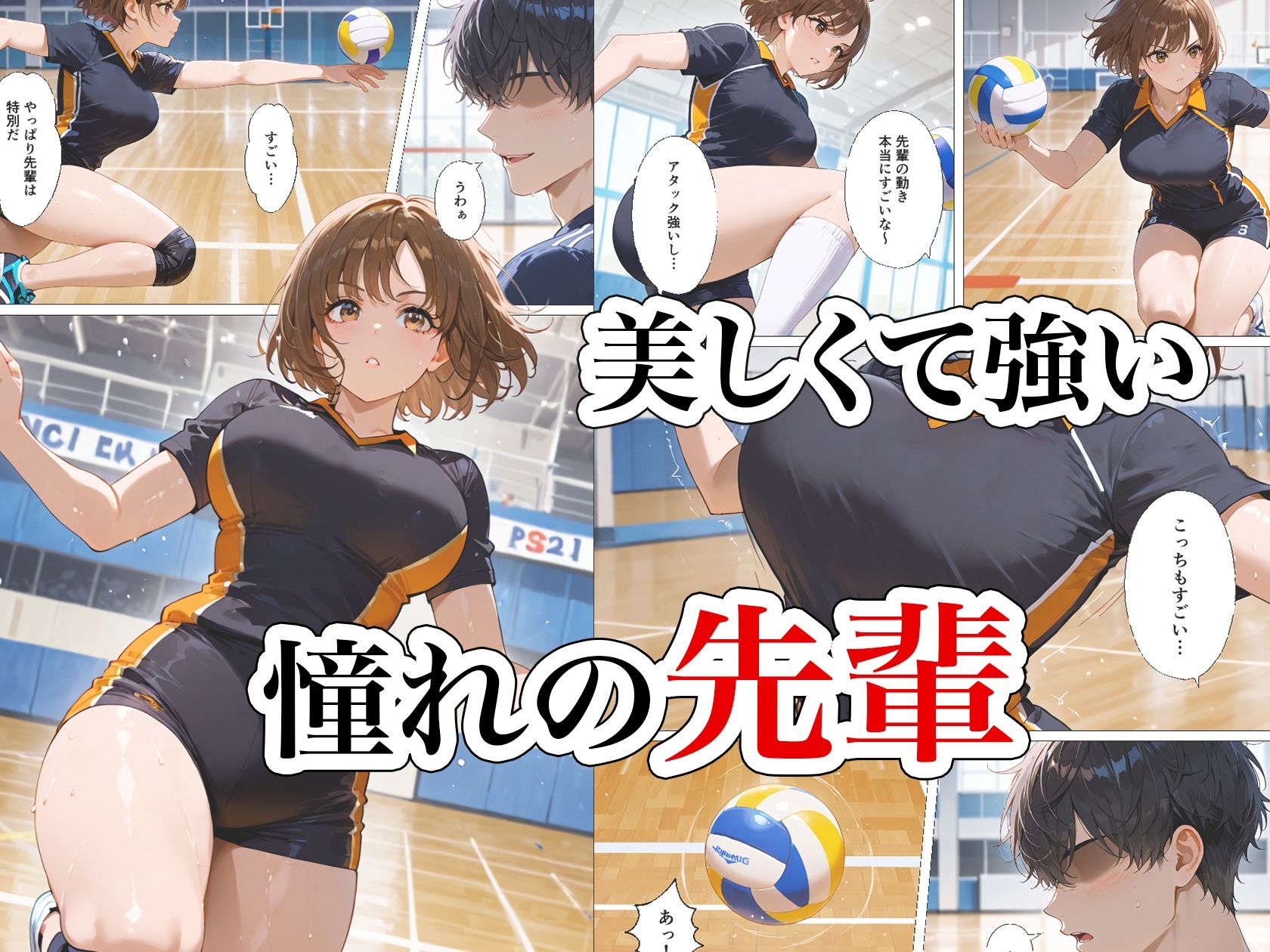 サンプル画像1:練習より激しい先輩との禁断レッスン(ぱらだいす) [d_648838]