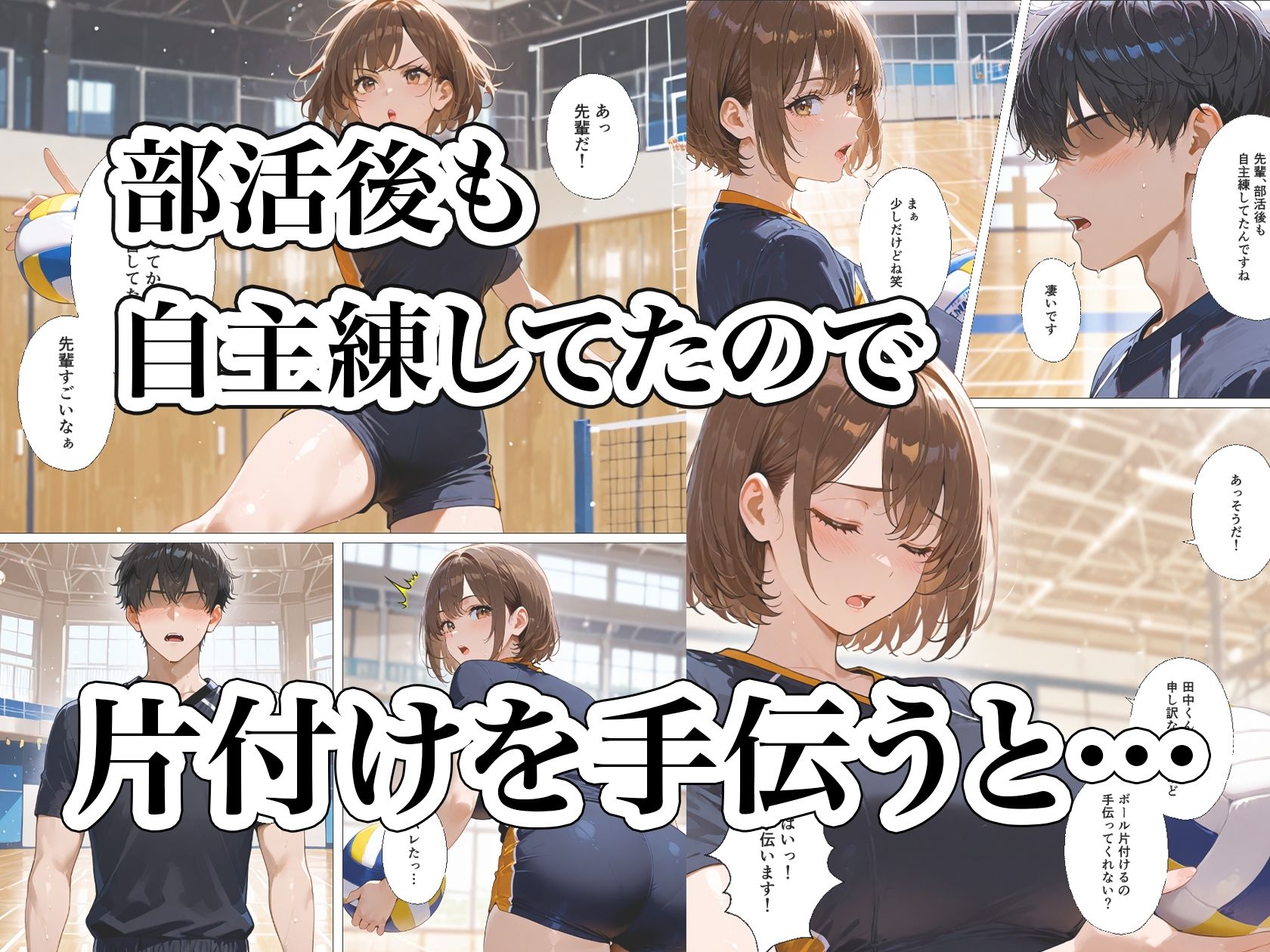 サンプル画像2:練習より激しい先輩との禁断レッスン(ぱらだいす) [d_648838]