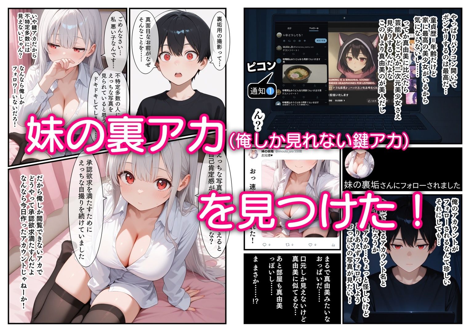 サンプル画像1:妹の裏アカを見つけた えっちした 逆レ○プされた(エロ漫画専門店・南国ピンク) [d_649423]