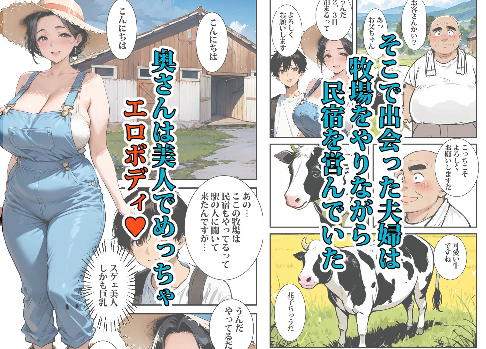 田舎の牛おばさんはドスケベで、何でもしてくれた-2