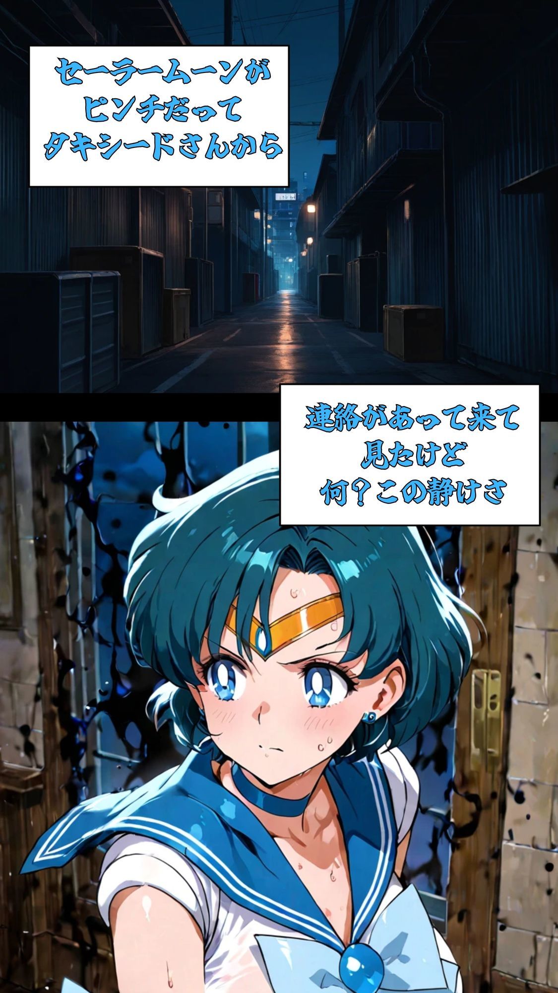 デブ中年、偽タキシードの罠!スライム触手で 汚される水星戦士 無料画像7