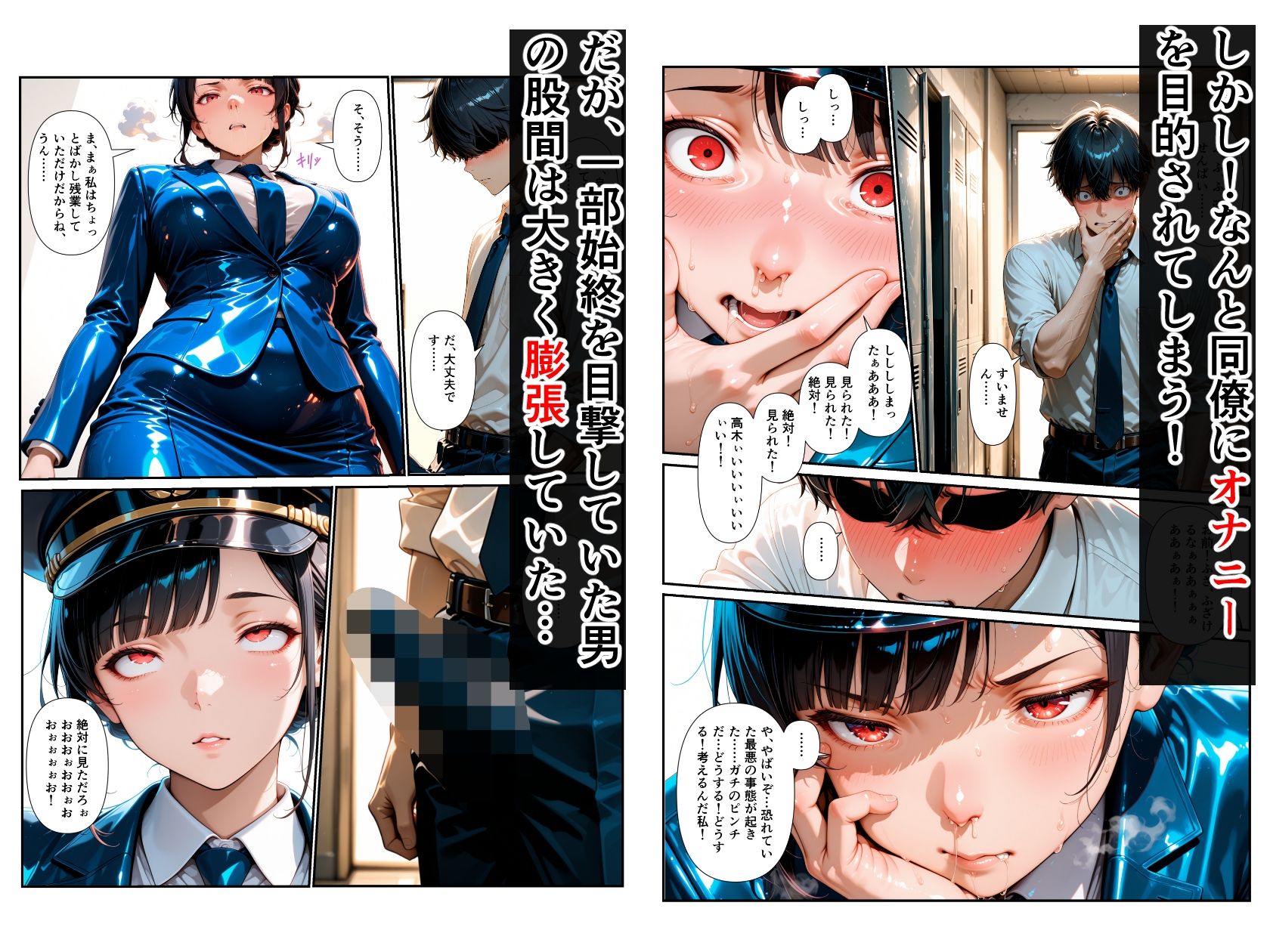 オナニーを見られた女ポリスが口封じに同僚を逆レ●プする話 画像4