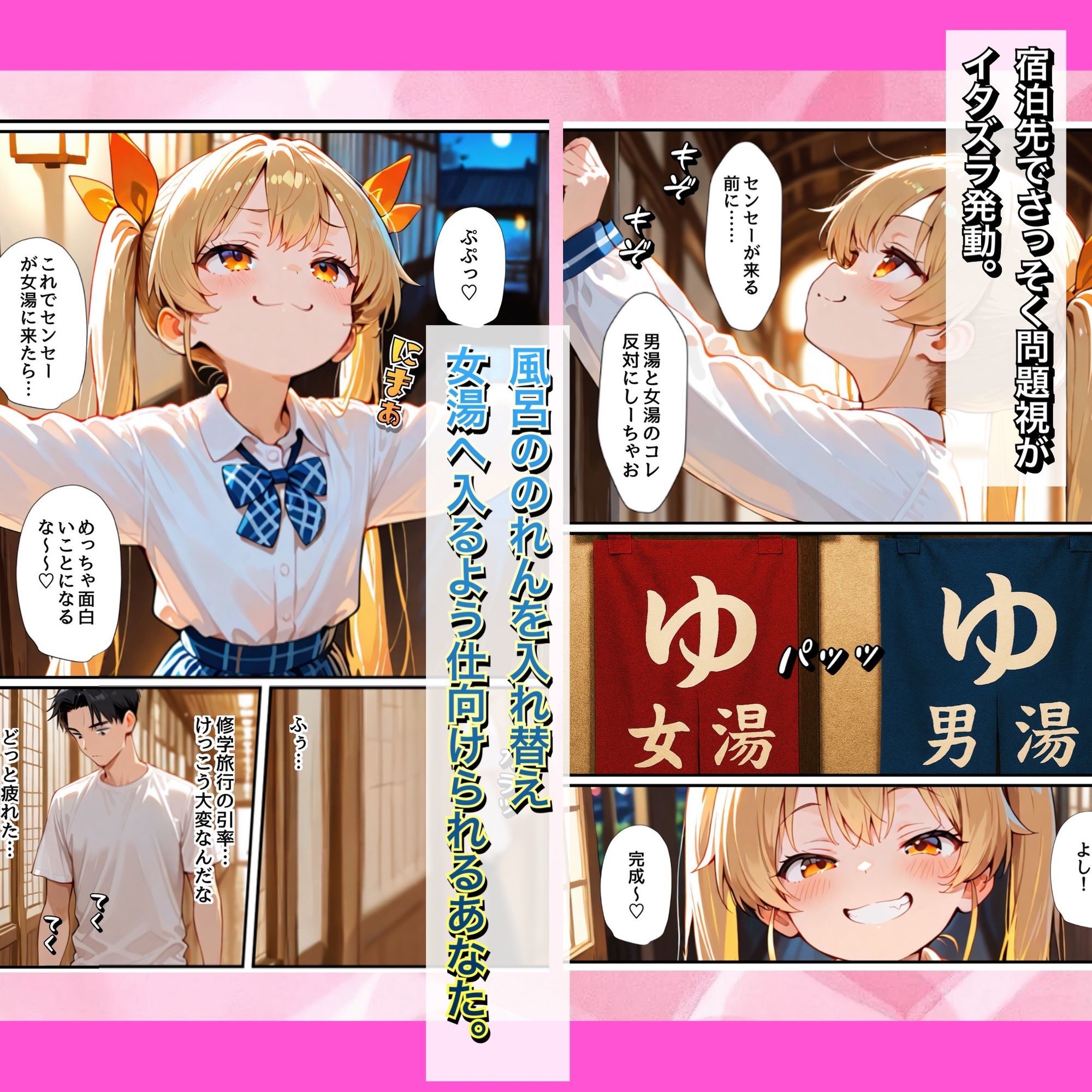メスガ〇女学園〜生徒に代わりばんこにちんぽ使われるハーレム修学旅行〜 画像3
