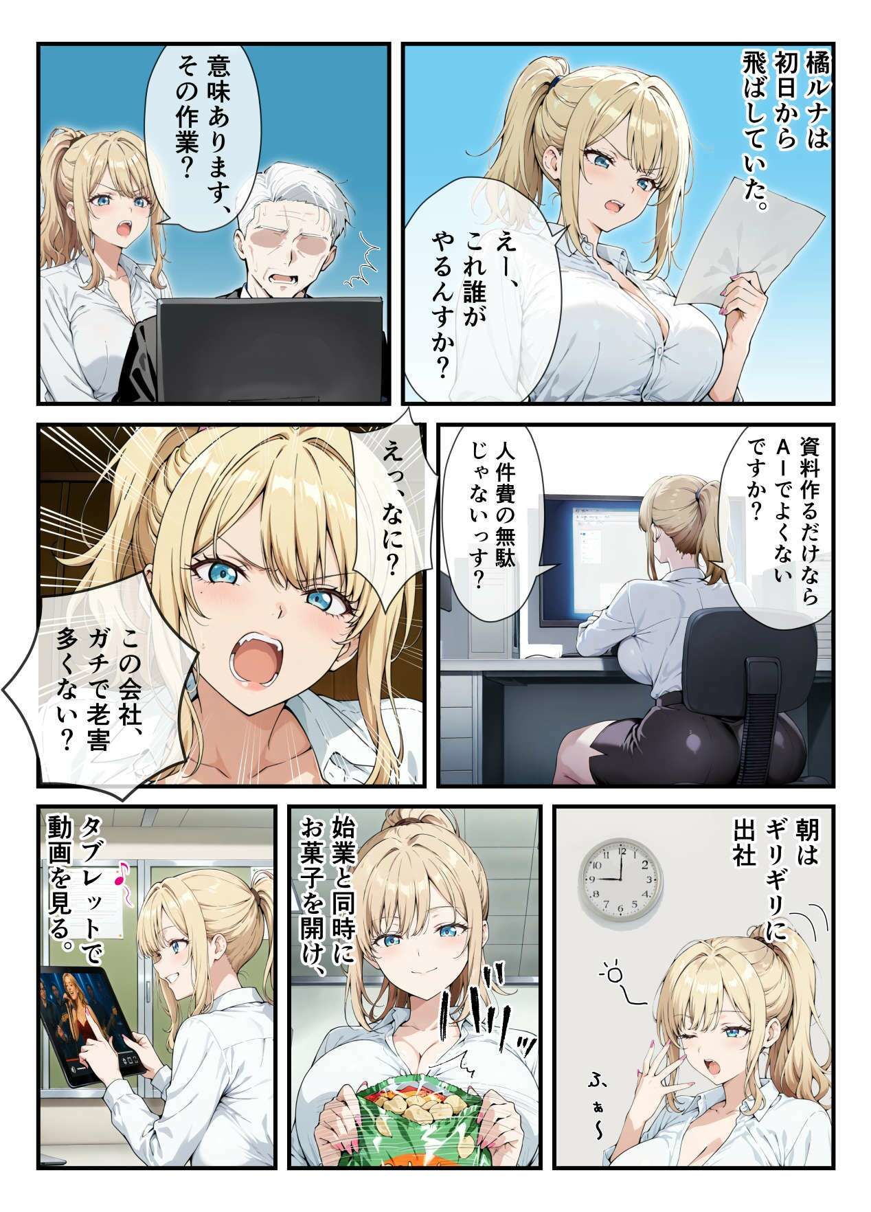 おじさんがエロすぎる後輩ギャルの社内オナニーを見ちゃった罰に性処理係に任命された話 画像4