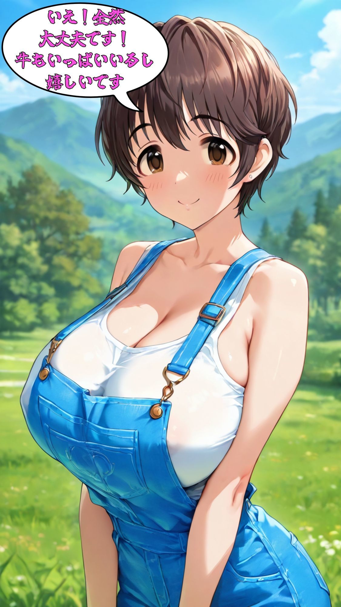 牧場爆乳アイドル 無理やりAVデビュー 牛柄ビキニでおじさんに搾られて8