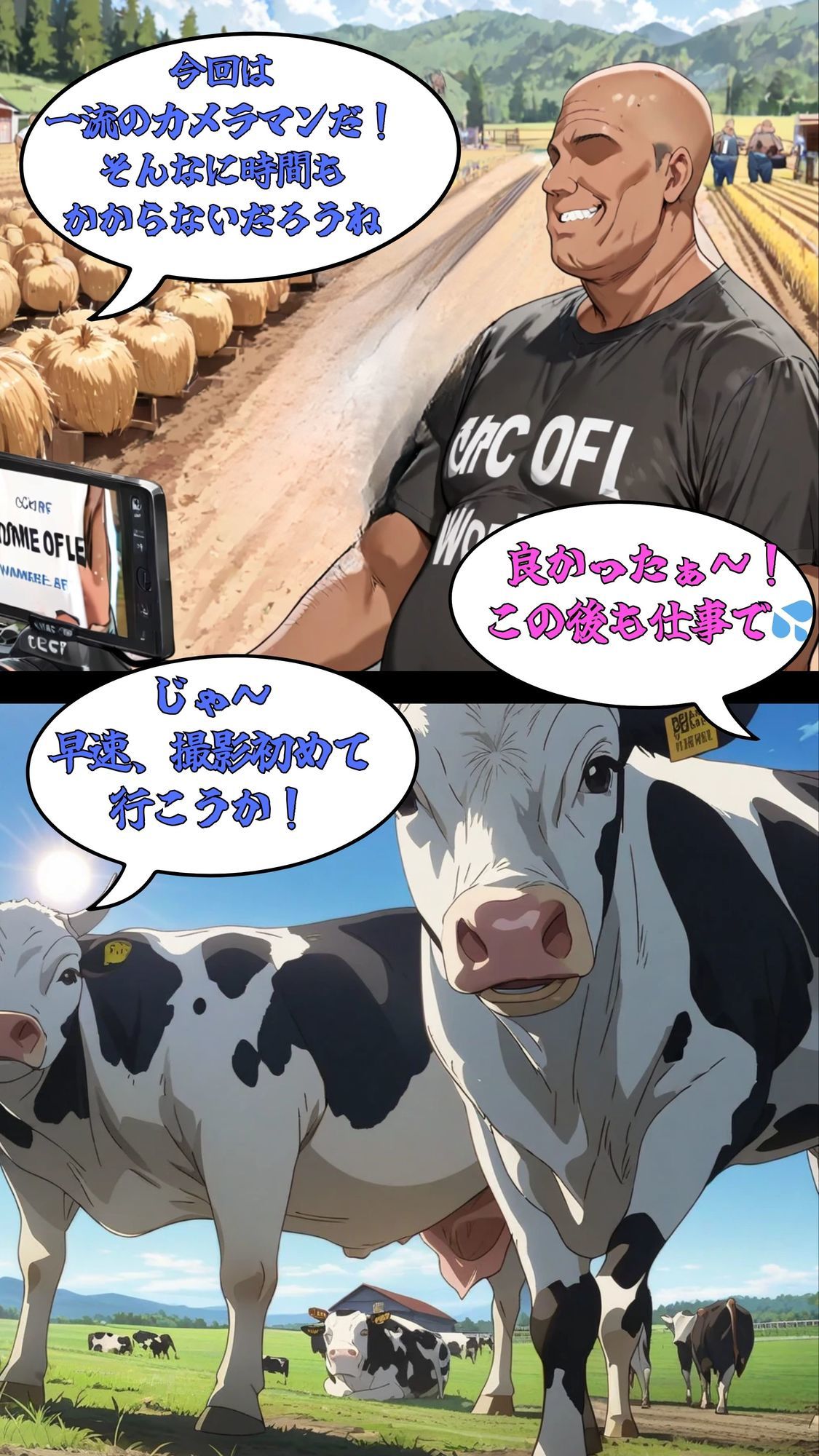 牧場爆乳アイドル 無理やりAVデビュー 牛柄ビキニでおじさんに搾られて10