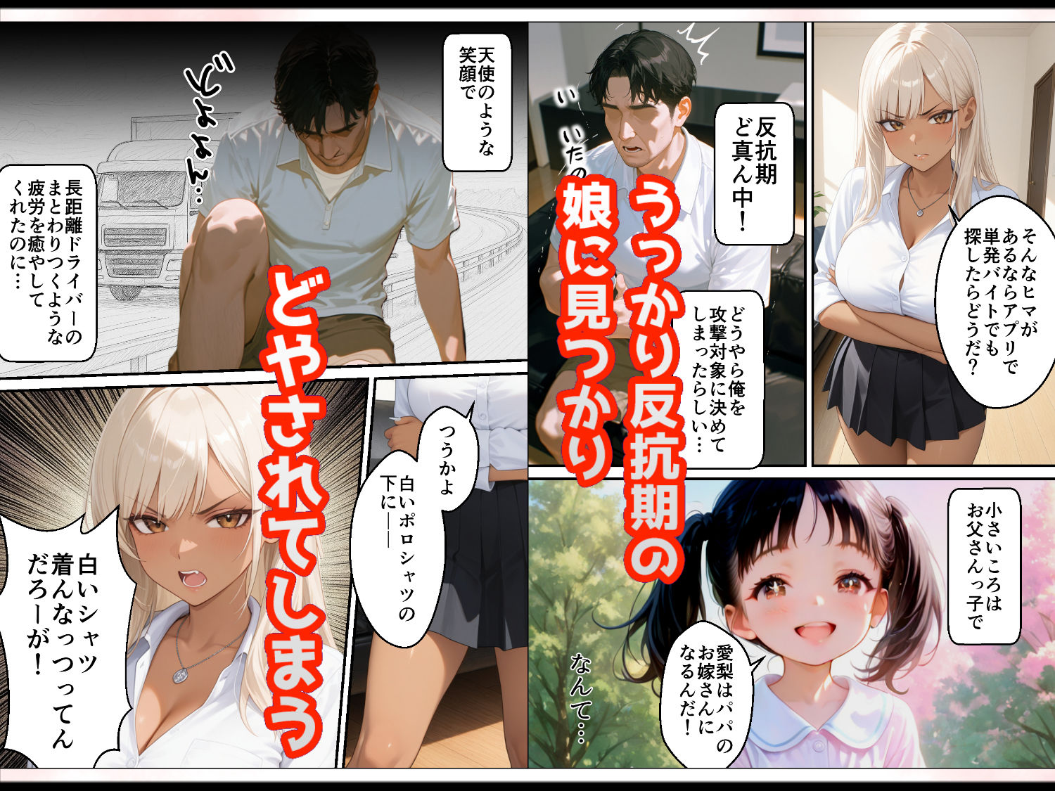 普段はマジメなお父さん、宅飲みで酔って寝ていたらお小遣いをもらいにきた白ギャルな姪っ子にイタズラされてしまう 画像2