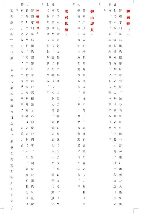 サンプル画像3:女刑事  涼子と遼子  案内版1(立花祐輔) [d_652532]