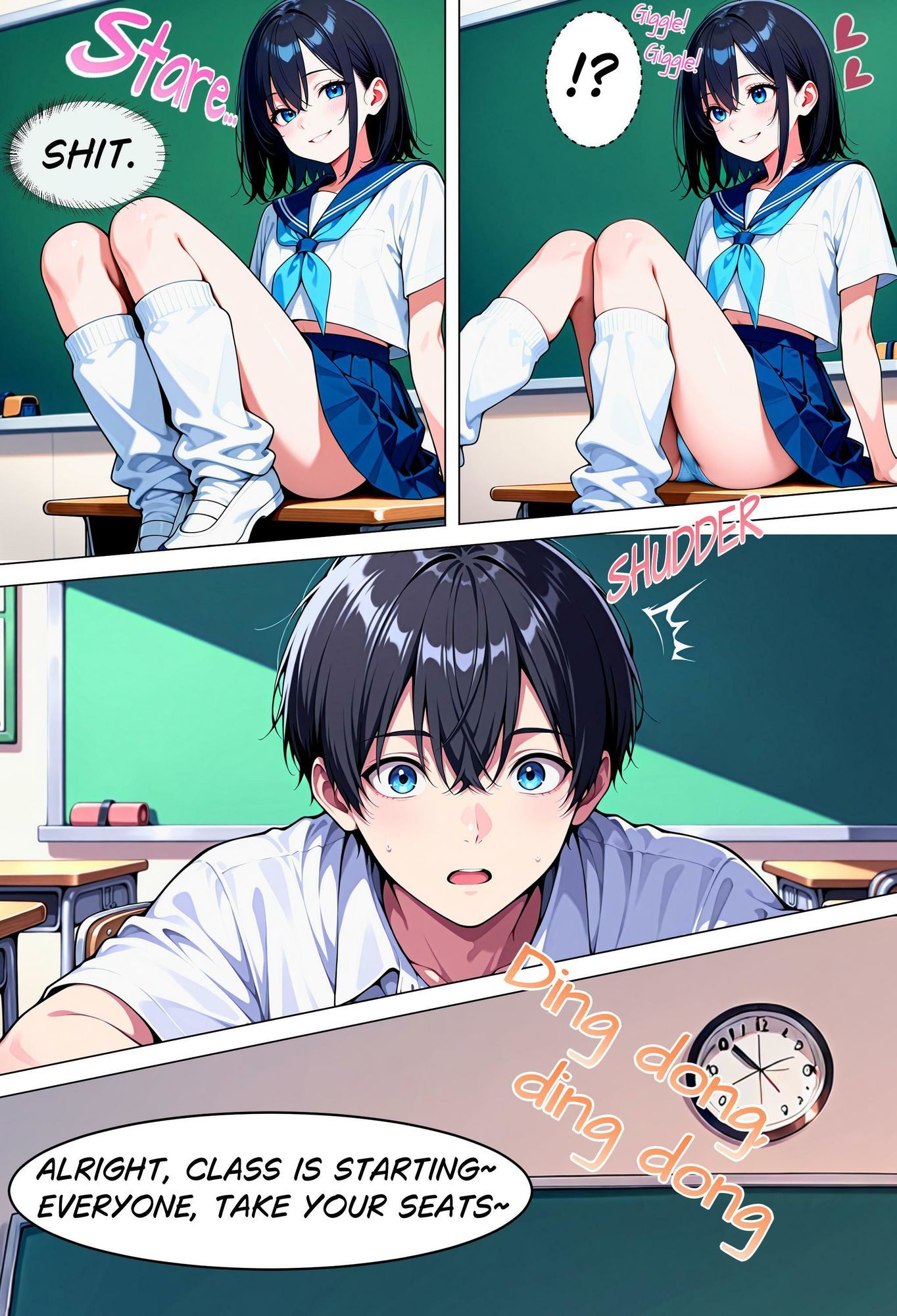 【ENGLISH】I TRANSFERRED SCHOOLS AND WAS PUNISHED BY A FEMBOY’S D♂CK 画像2