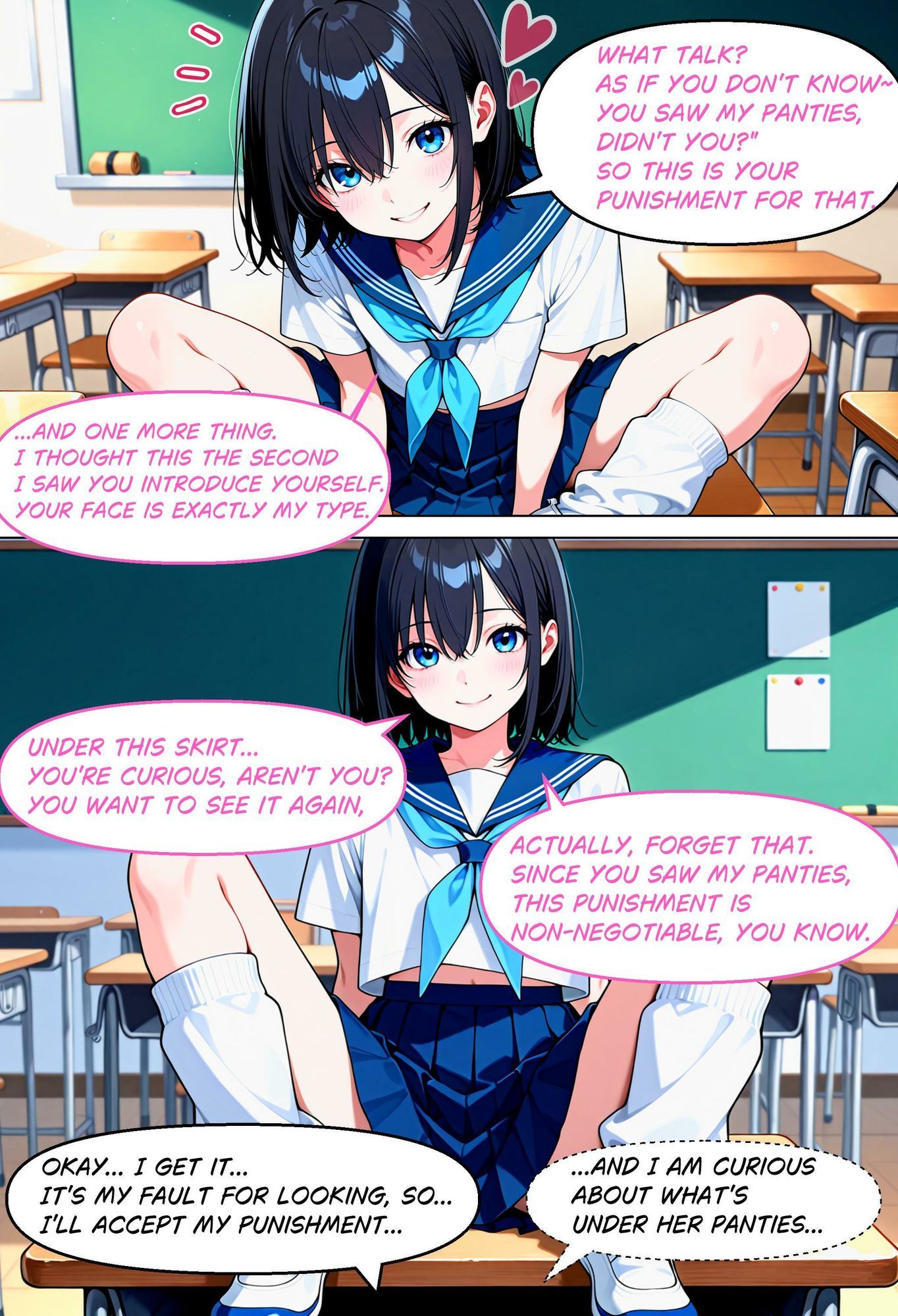 【ENGLISH】I TRANSFERRED SCHOOLS AND WAS PUNISHED BY A FEMBOY’S D♂CK 画像6