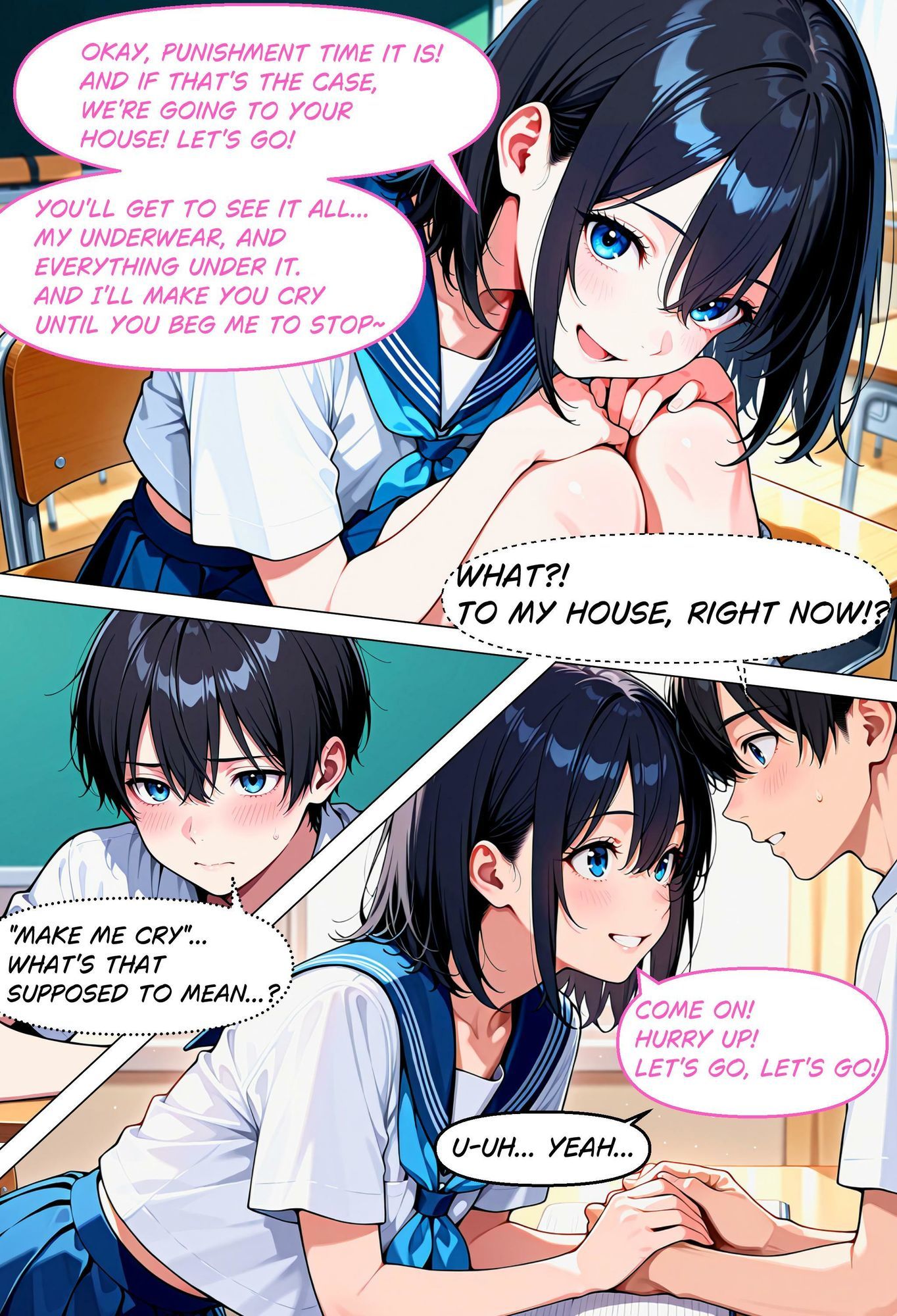 【ENGLISH】I TRANSFERRED SCHOOLS AND WAS PUNISHED BY A FEMBOY’S D♂CK 画像7