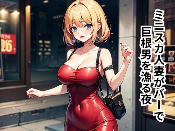 ミニスカ人妻がバーで巨根男を漁る夜画像