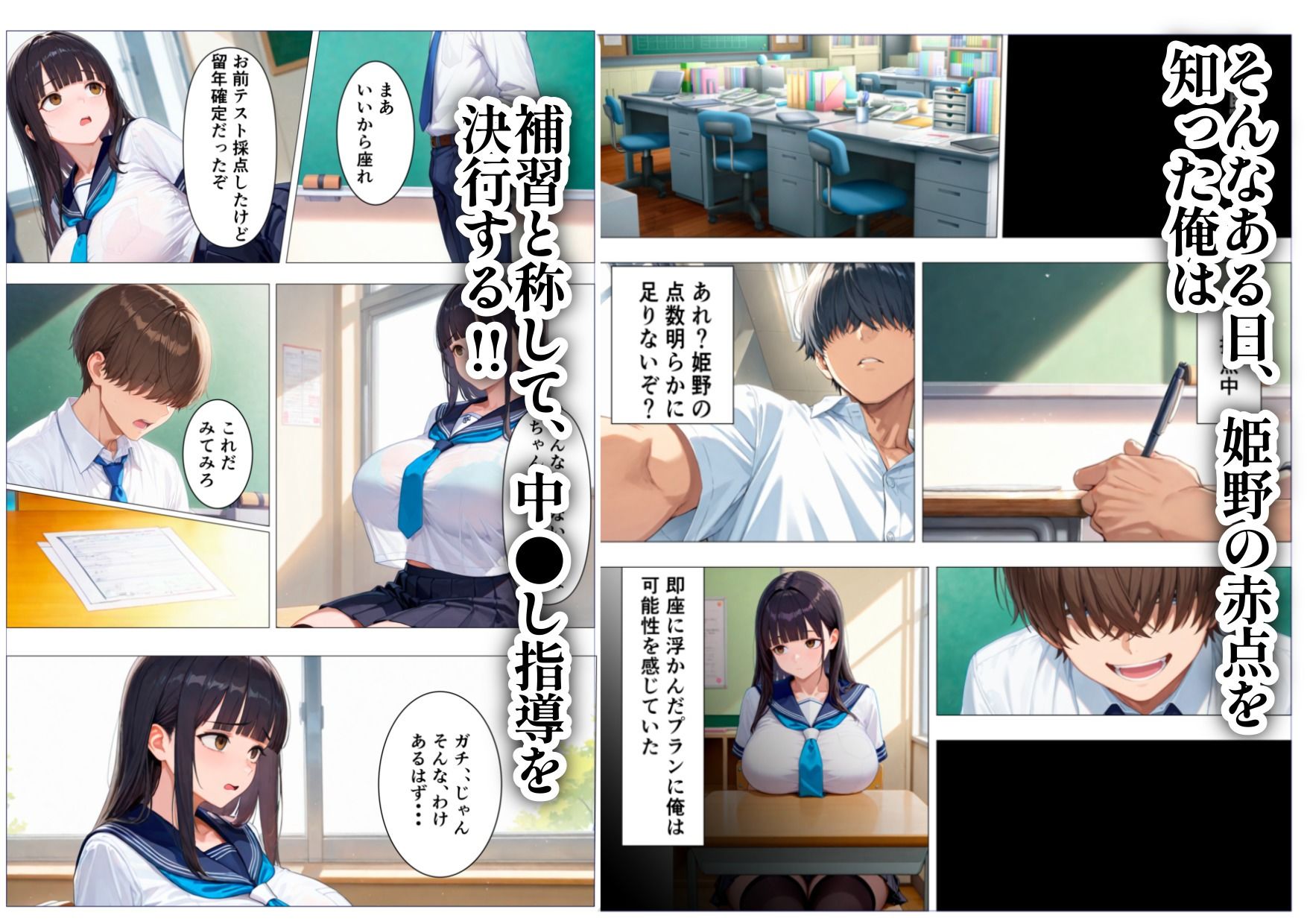 サンプル画像2:弱み握って生意気なガ？？と濃厚セックス〜特別指導でオナホ化計画〜（おまけつき）(部活女子) [d_654666]