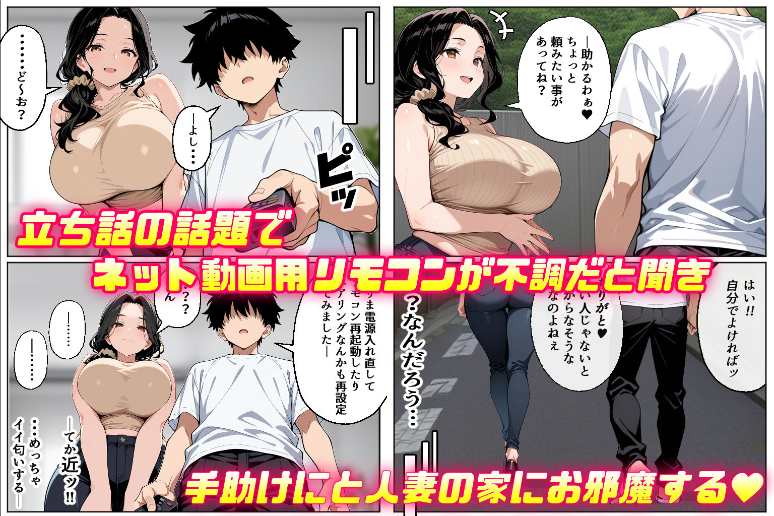 サンプル画像5:【沼らせ妻】距離感バグった人妻に沼らされる男の話(Sakaki IndustryAI（2D）) [d_654785]