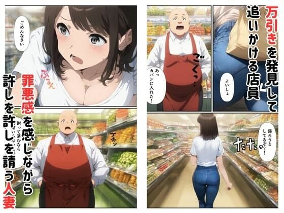 サンプル画像2:万引き熟女人妻と学生が身体で支払う和姦セックス快楽堕ち(エロエロ研究会) [d_655041]