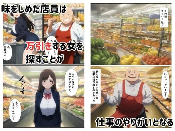 サンプル画像6:万引き熟女人妻と学生が身体で支払う和姦セックス快楽堕ち(エロエロ研究会) [d_655041]