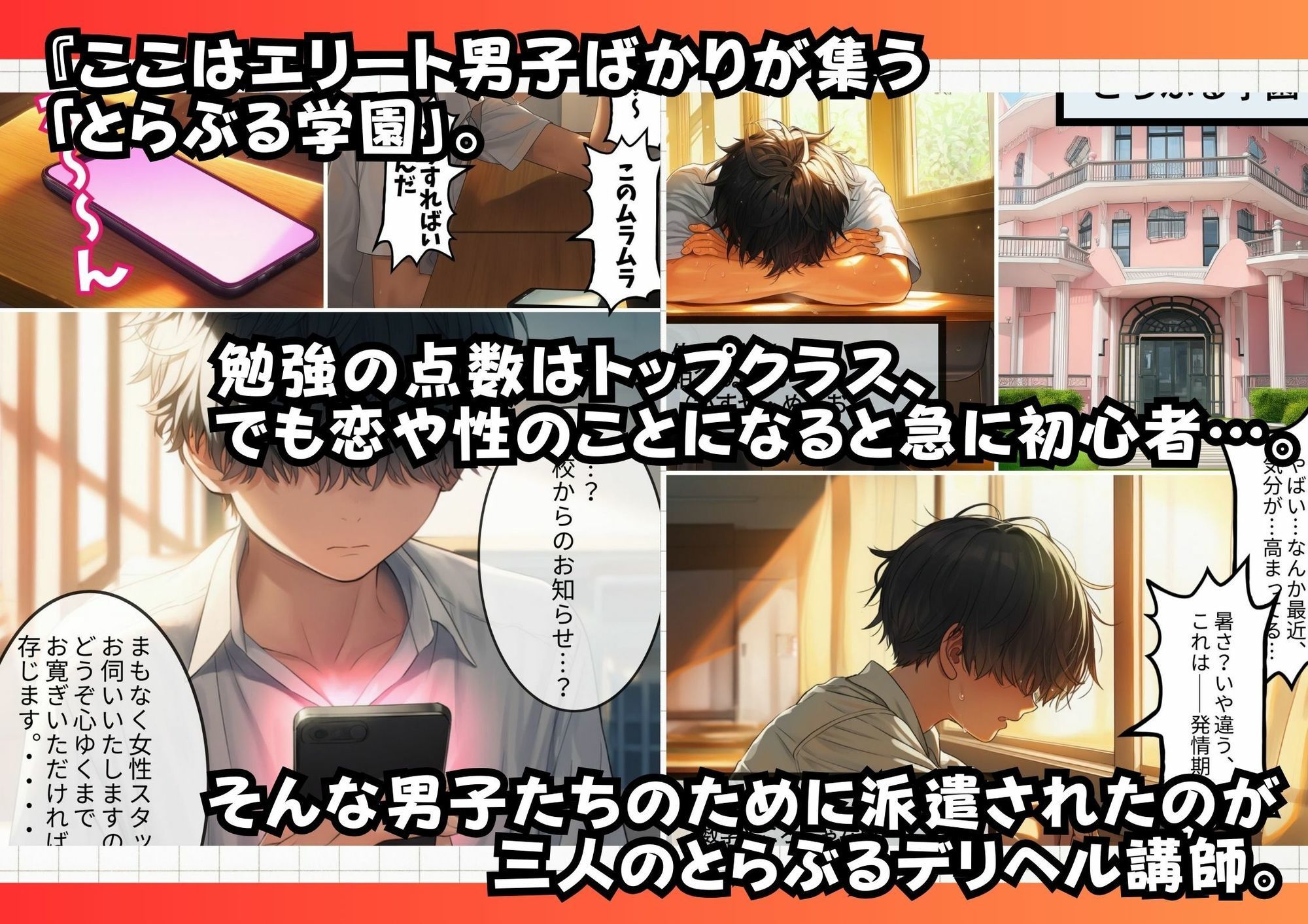 サンプル画像1:とらぶる学園デリヘル(AI欲イラスト屋さん：わんたんめん) [d_655345]